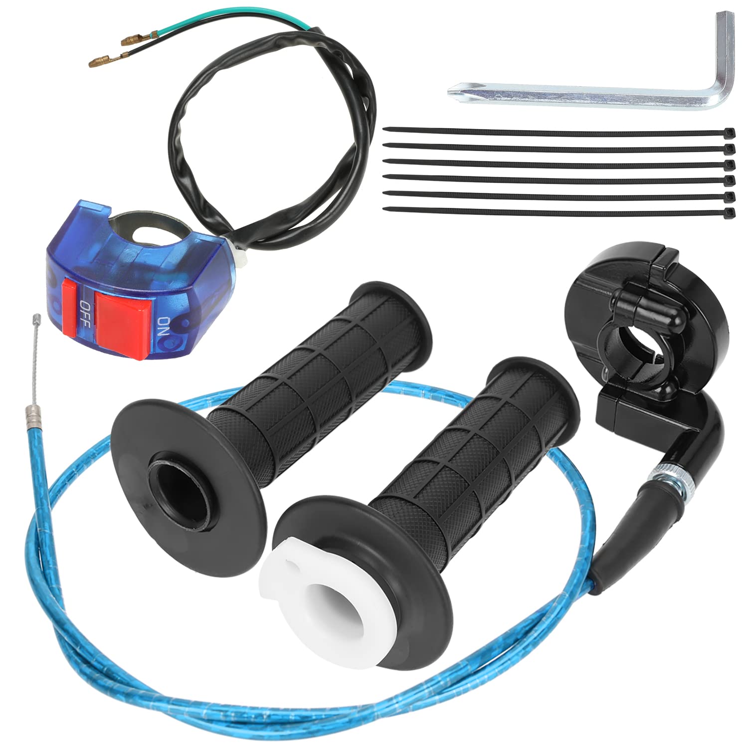 Yoxufa 7/8 Twist Throttle Handle Cable Grip For Predator 196Cc 212Cc 6.5Hp Coleman Ct200U Ct200U-Ex Bt200X Baja Warrior Mb200 79Cc Ct100U Motovox Mbx10 Monster Moto Mmb80 Mmb105 Mini Bike Go Kart