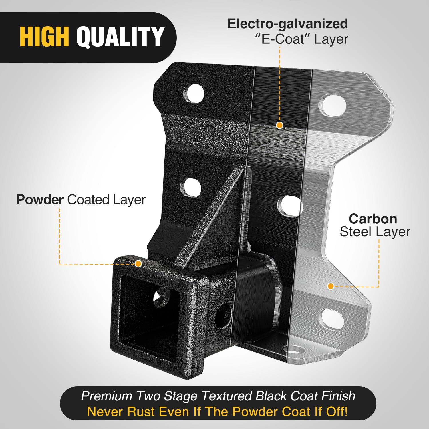Nilight 2 Inch Rear Bumper Tow Trailer Hitch Receiver Kit Compatible For 2017+ Can Am Maverick X3/2017+ Can Am Maverick Turbo/Ma