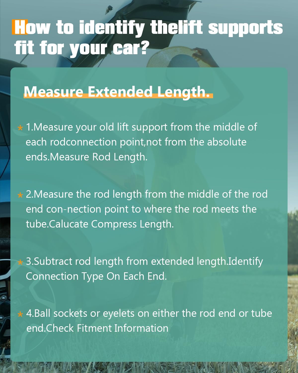 Scitoo Rear Hatch Lift Supports Replacement Struts Gas Springs Shocks Fit For Mitsubishi Eclipse 2000-2005
