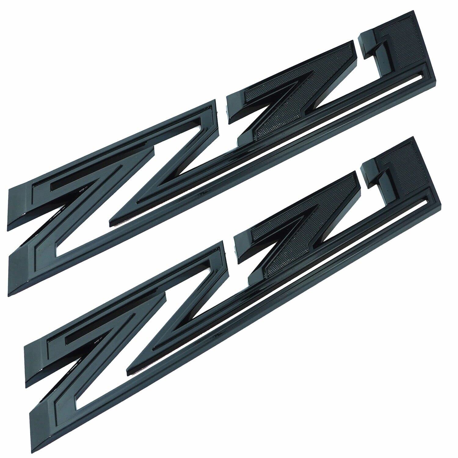 2X Large Size Z71 RH LH Side Fender Emblem Nameplate Badge Decal Replacement for 2019-2021 Chevy Silverado (Matte Black)