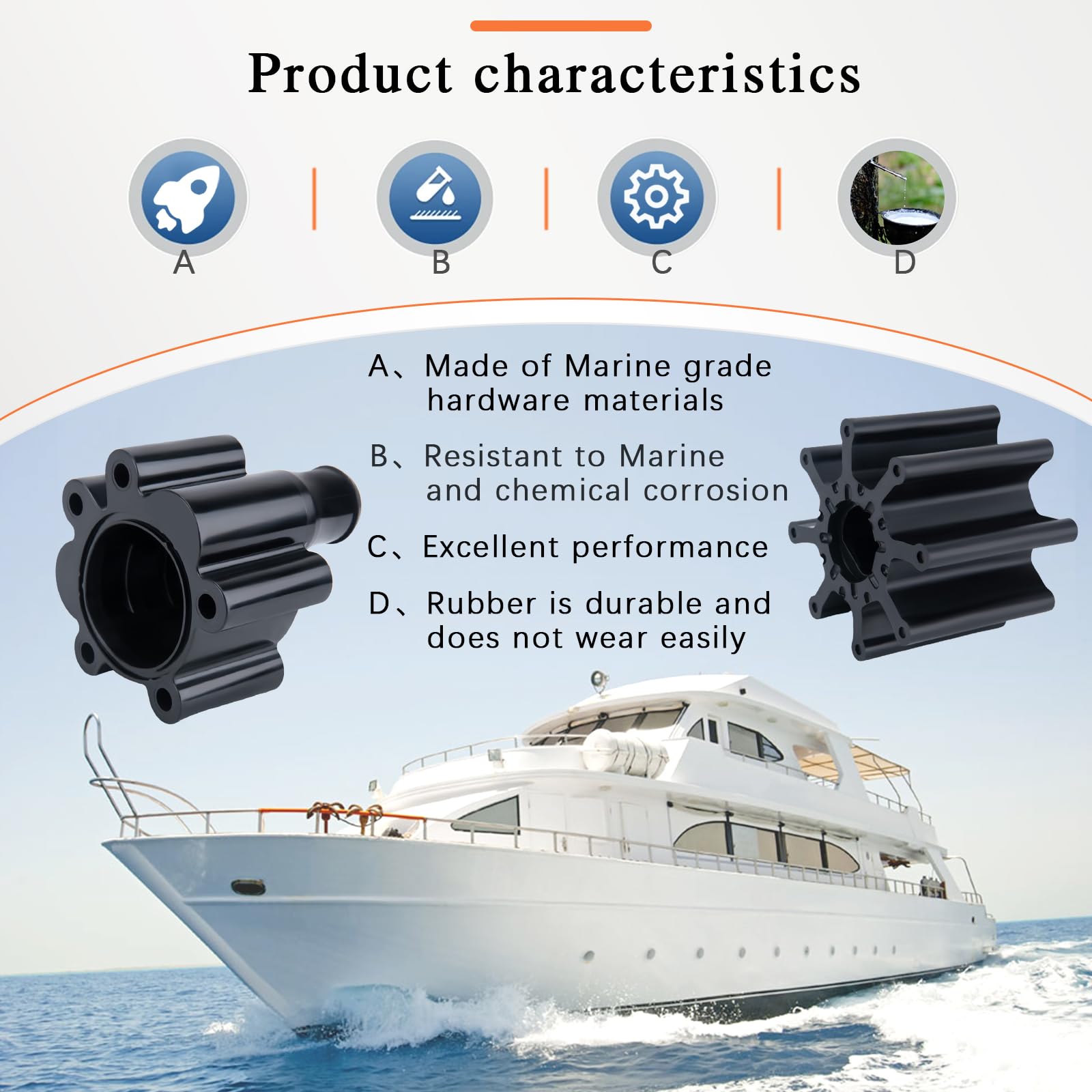 46-807151A14 Water Pump Housing & Impeller Repair Kit Replaces For Mercruiser Bravo 46-807151A14,By Liyyoo