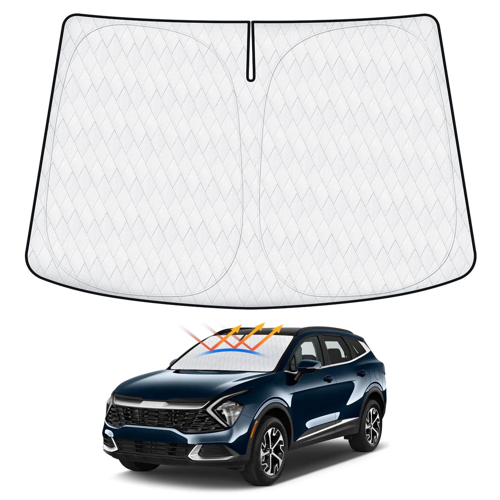 Cartist 5-Layer Windshield Sun Shade Custom Fit For Kia Sportage 2023 2024 2025 Accessories Foldable Car Front Window Sunshade S