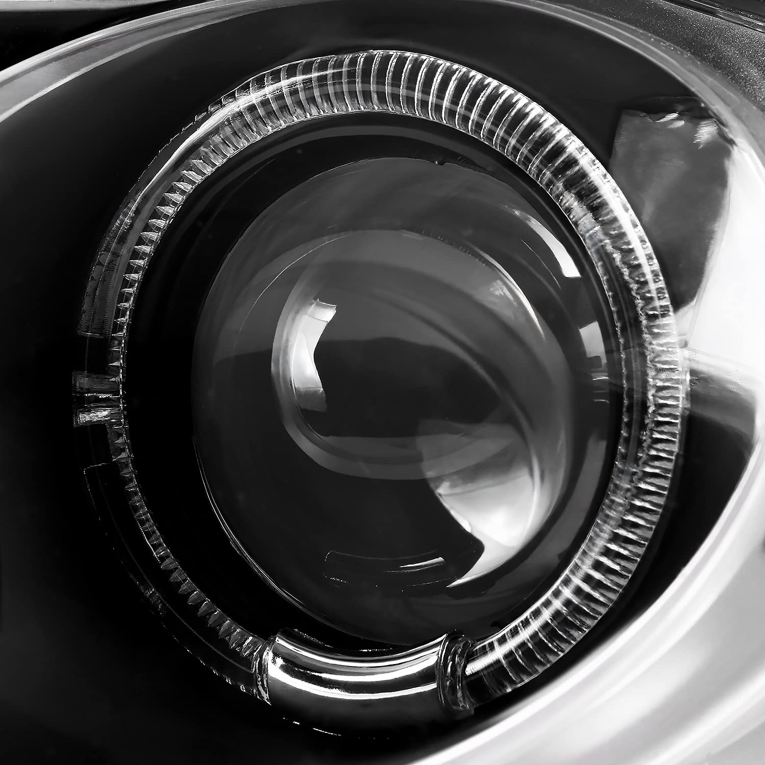 Spec-D Tuning Halo Black Projector Headlights Compatible with 1998-2001 Acura Integra 2Dr/4Dr Left + Right Pair Headlamps Assembly
