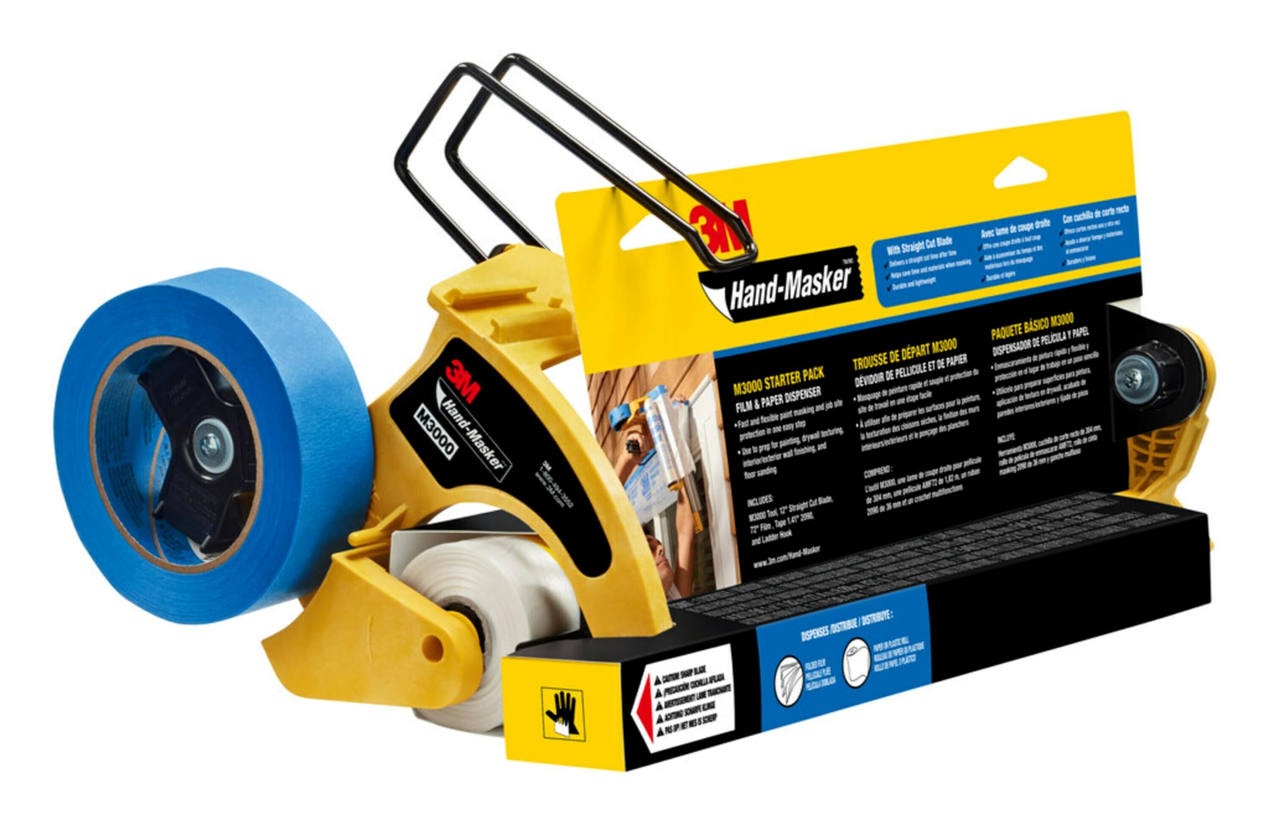 3M™ Hand-Masker™ Pre-Loaded Dispensers, Masking Film Tape Kit