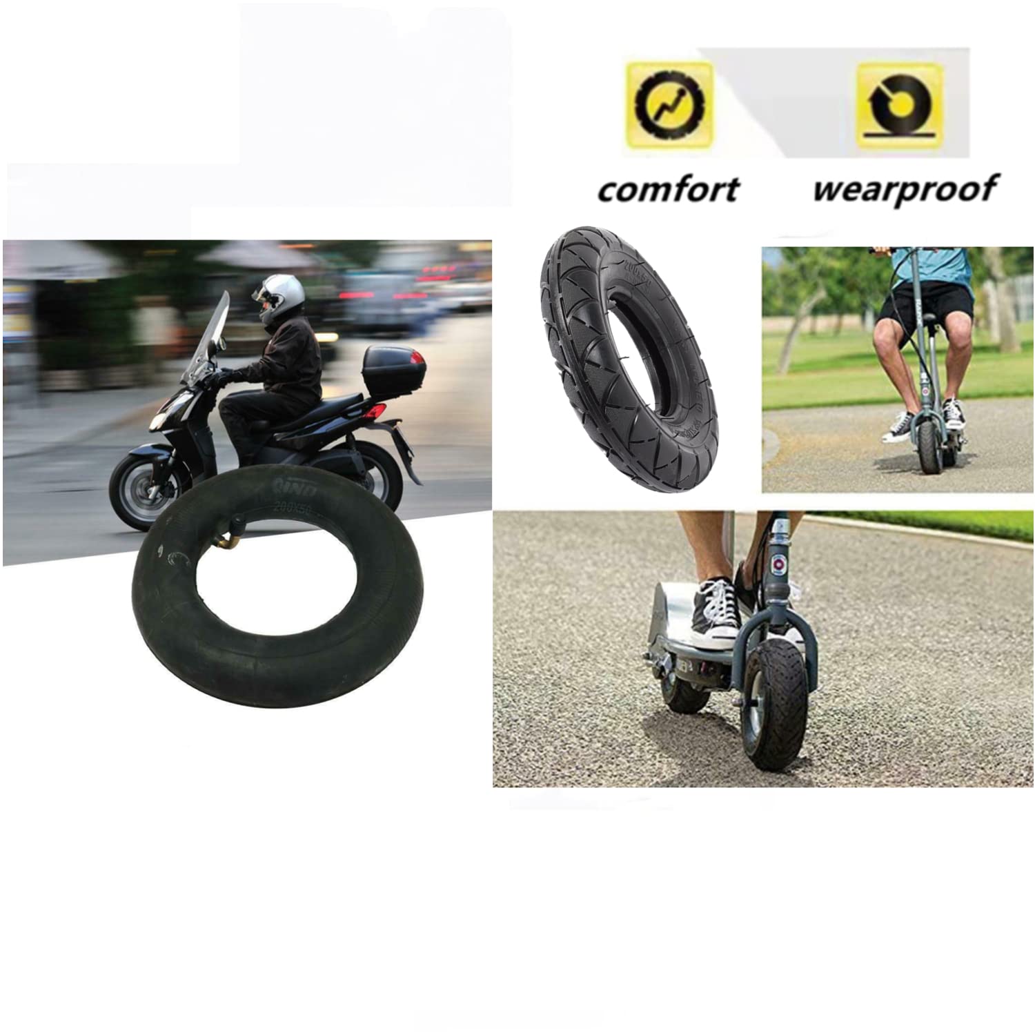 Razor 200X50 Tire & Inner Tube Set (E100/E200/Dune Buggy/Epunk)