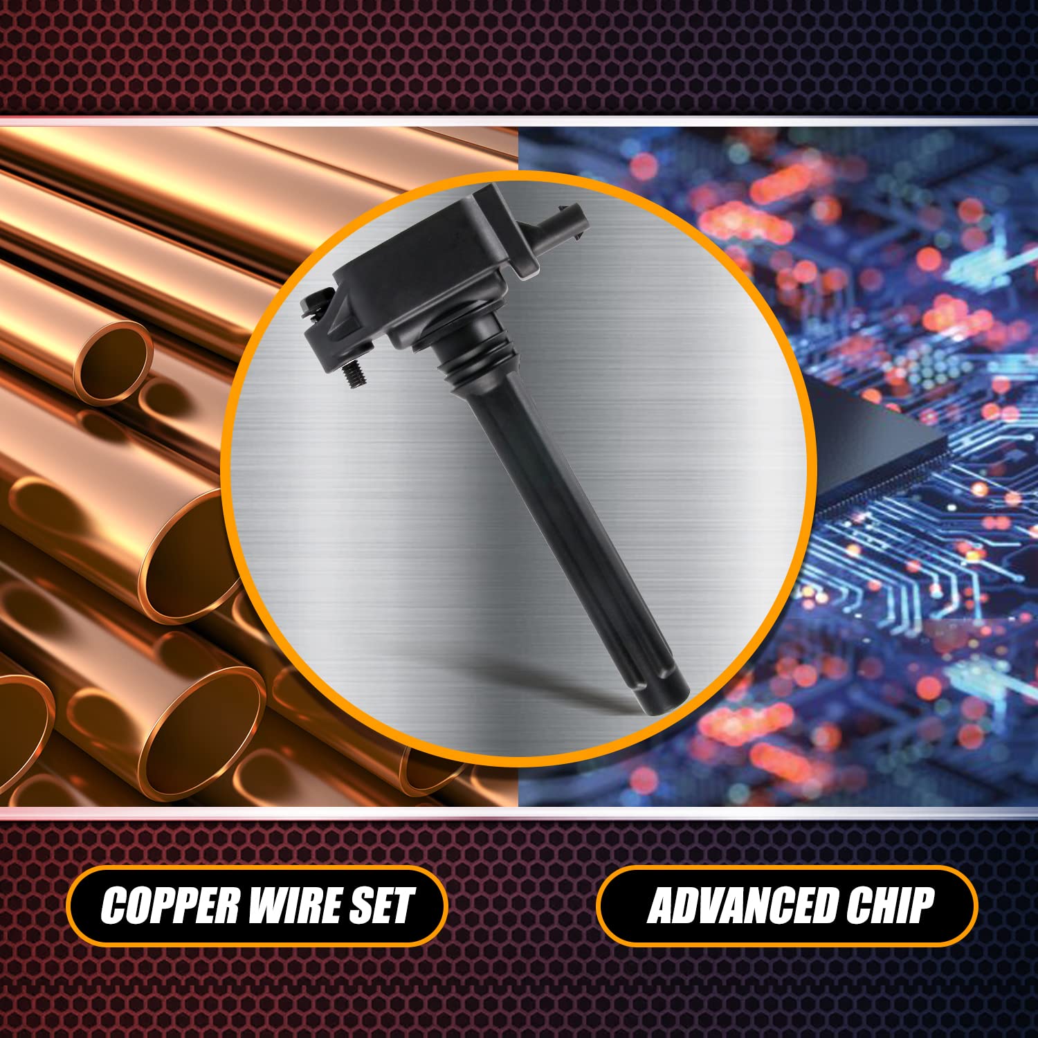 Ransoto 3.6L V6 Uf648 C1791 Ignition Coil Pack With Spark Plug 97390 Compatible With Chrysler 200 300 Town & Country Dodge Chall