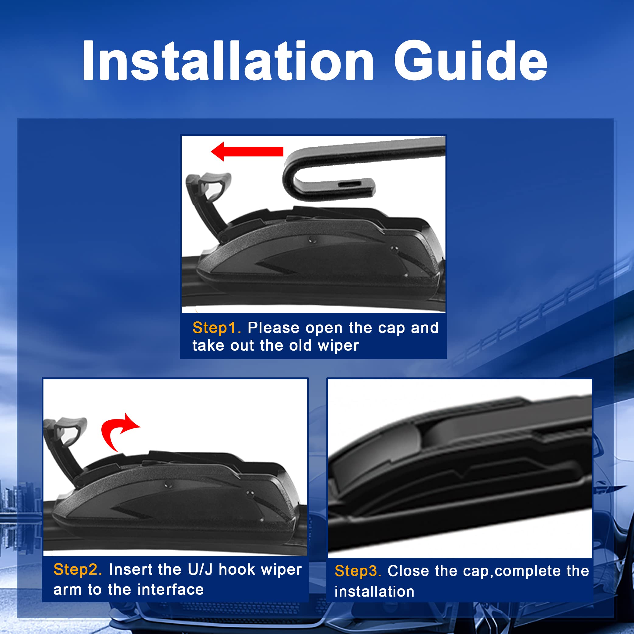 Raintok Windshield Wiper Blades Replacement For Acura Mdx 2014 2015 2016 2017 2018 2019 2020 Original Factory Quality Front Rear