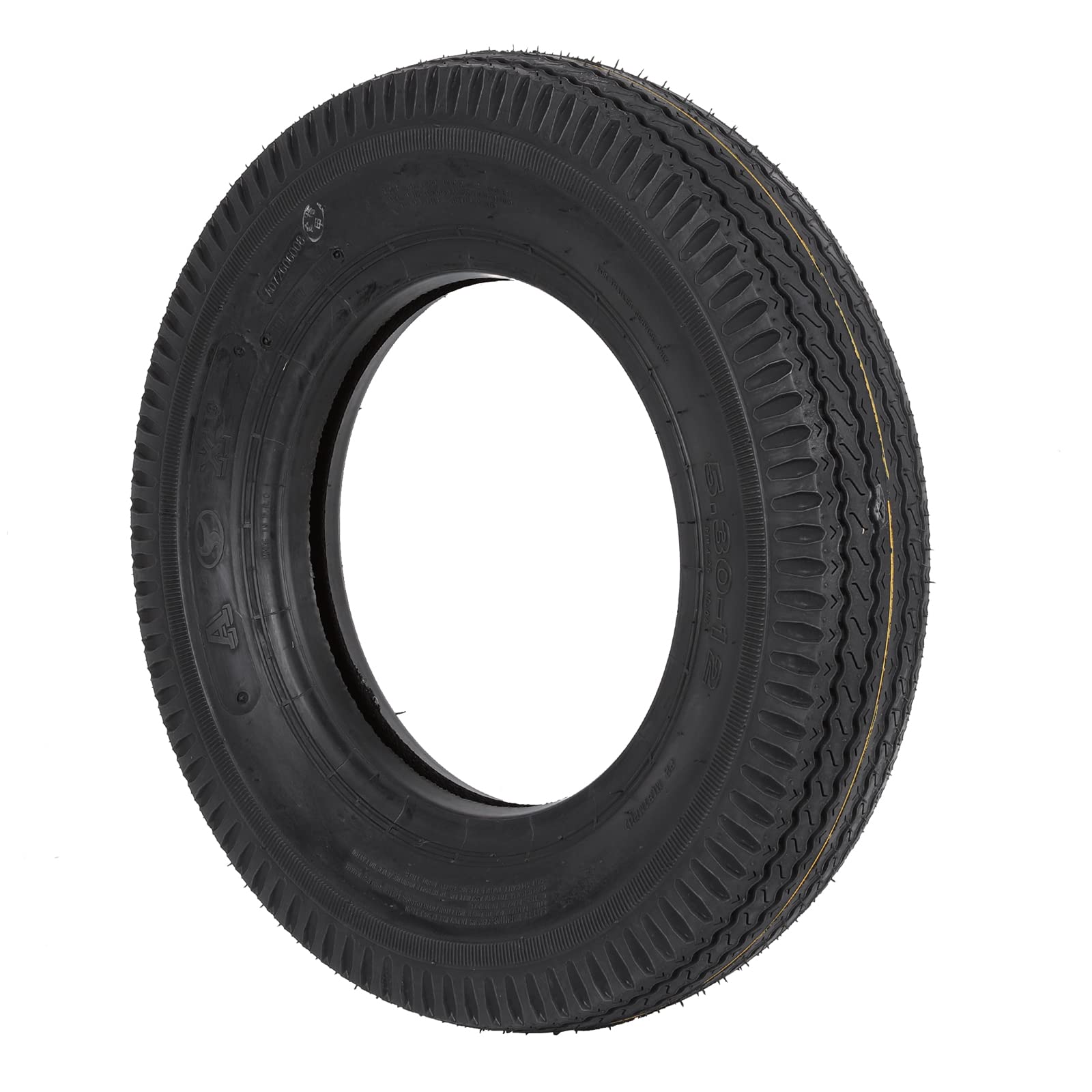 Set Of 2 Hykolity Highway Boat Utility Trailer Tire 5.30-12 5.3-12 530-12, Load Range C, Lrc 6Pr