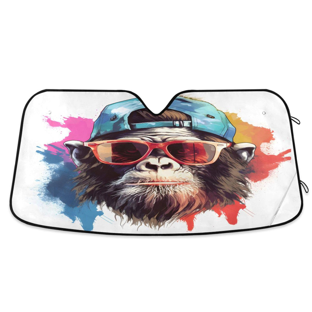 ZOEO Windshield Sun Shade Gorilla Monkey Front Window Block UV Shades Visor Reflective Retractable for Car SUV Trucks, c539s1091