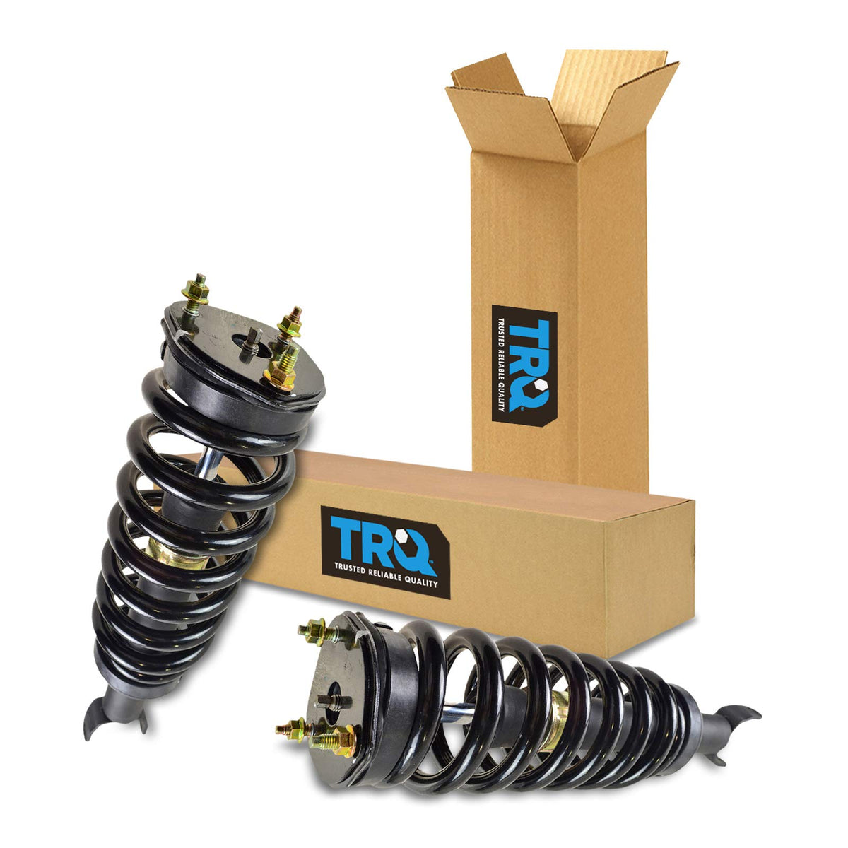Trq Front Strut & Coil Spring Assembly Set Driver & Passenger Sides Compatible With 06-08 Dodge Ram 1500