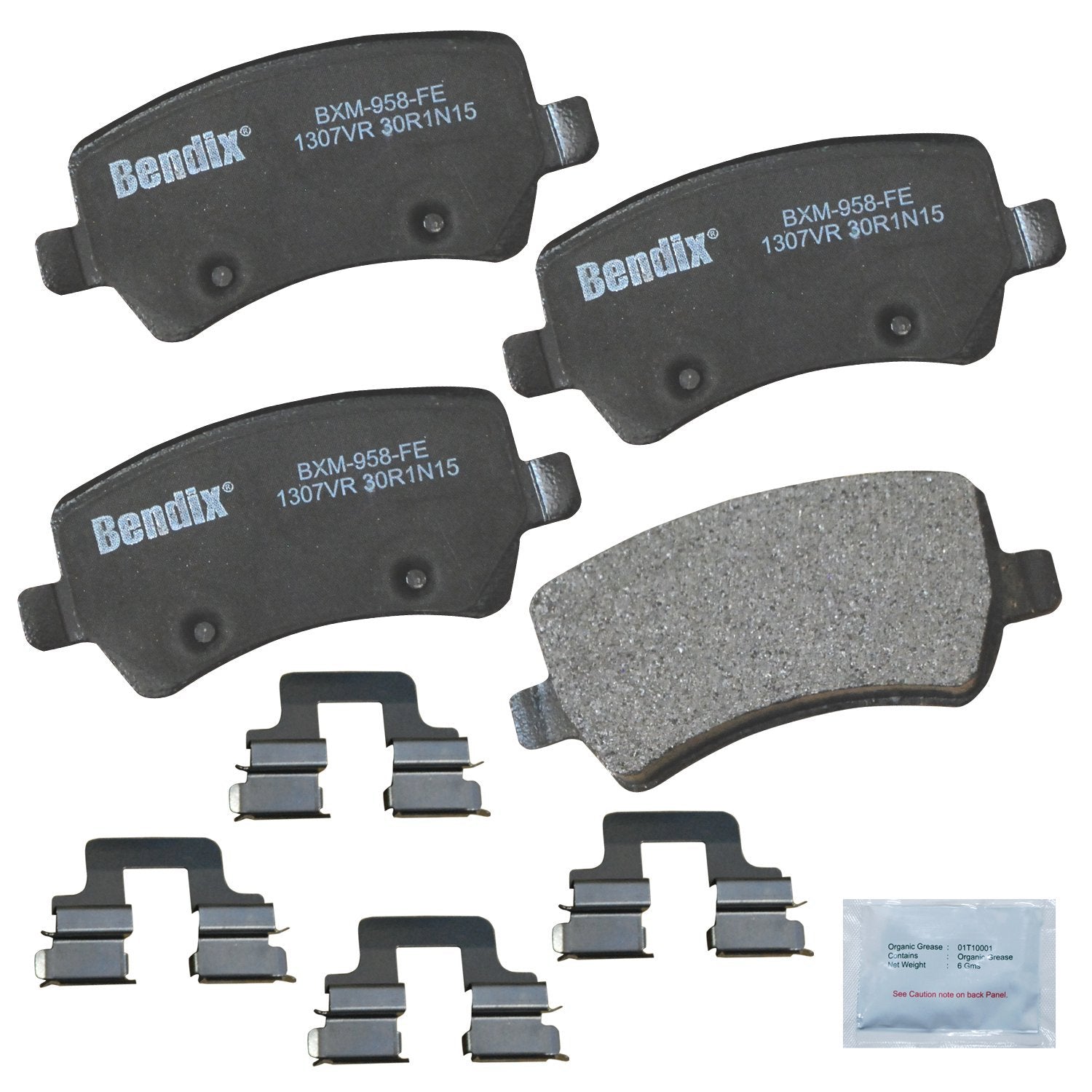 Bendix Priority1 Cfm1307Vr Semi-Metallic Rear Brake Pads For Select Models Land Rover Lr2, Range Evoque, Volvo S60, S60 Cross Co