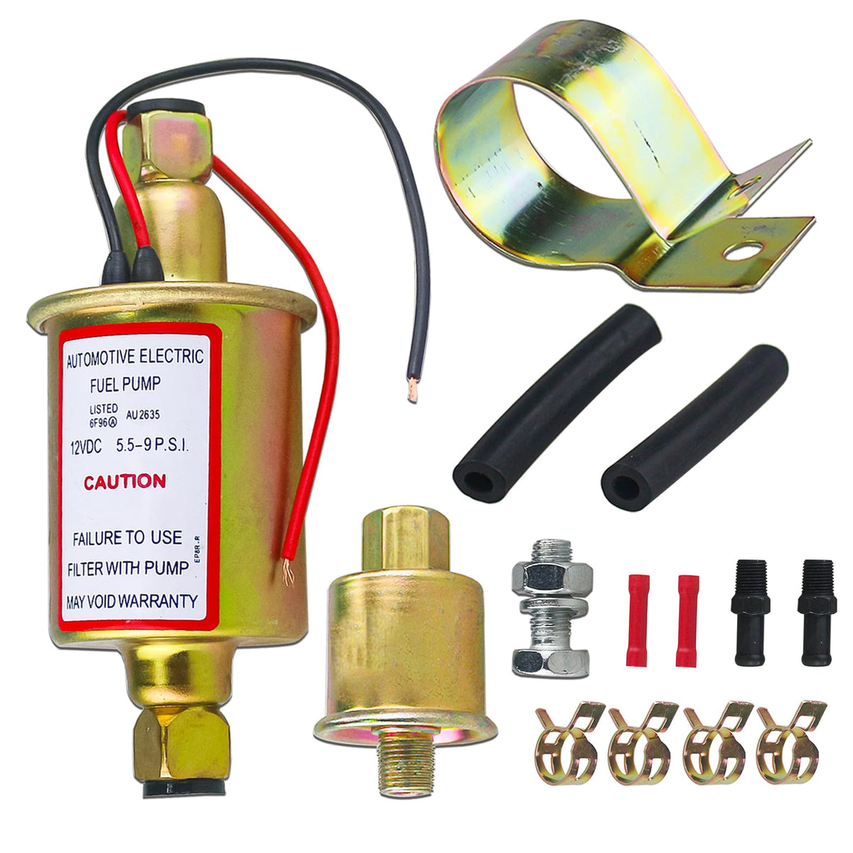Universal Electric Fuel Pump 5-9 Psi 30Gph 12V Dc E8012S Gasoline And Diesel Fuel Pump For Carburetor Engine E8012S, Fd0002, P60