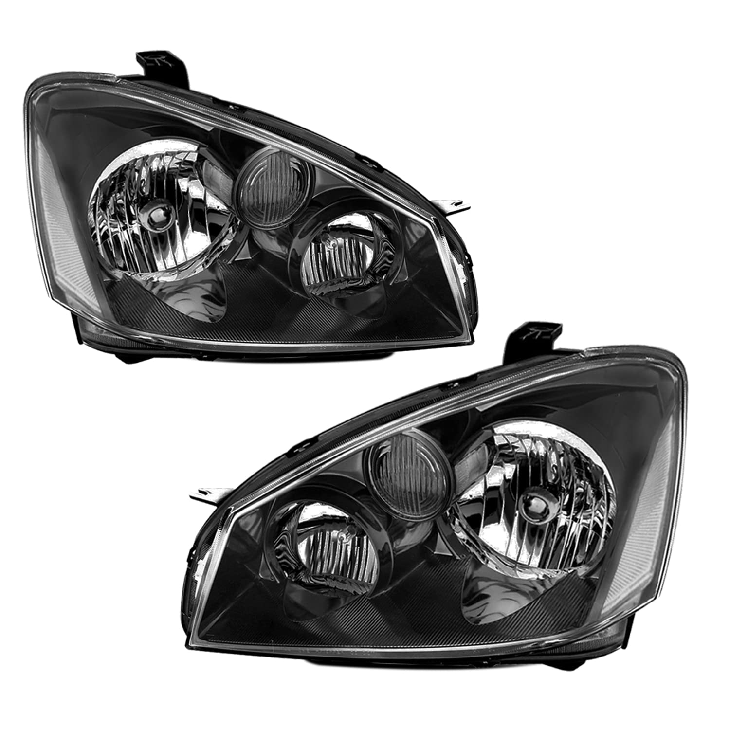 Bryght Headlight Assembly For 2005 2006 Nissan Altima Ome Style Headlamp Replacement Passenger And Driver Side (Black Housing With Clear Reflector)