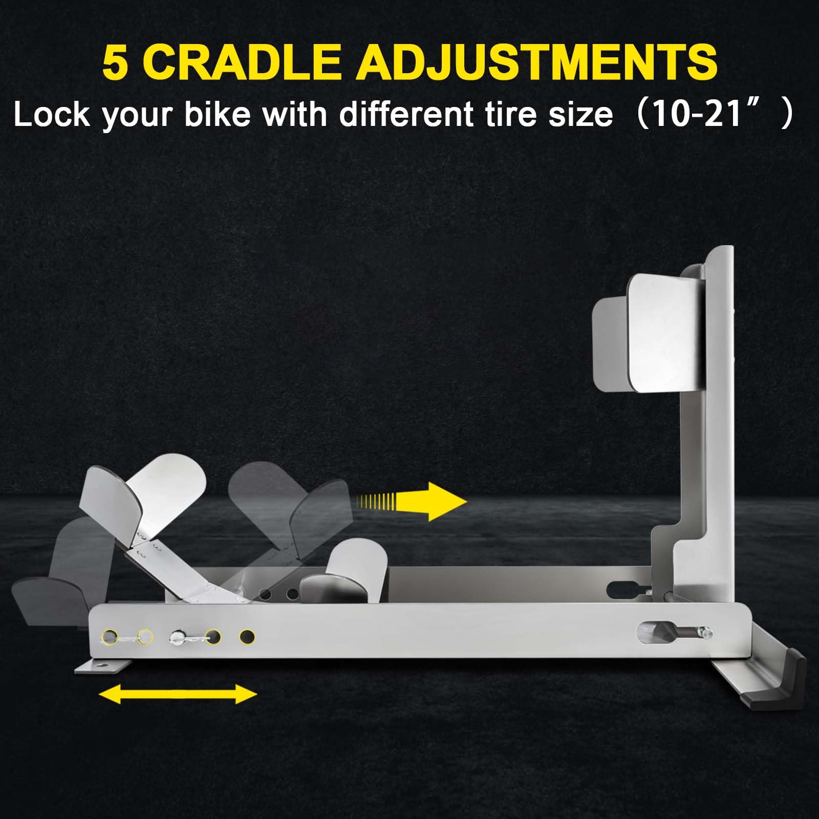 Cironbow Stainless Steel Motorcycle Wheel Chock Stand,Antirust Heavy Duty 3000Lb Load Capacity Motorcycle/Trailer Garage Wheel Stand Red