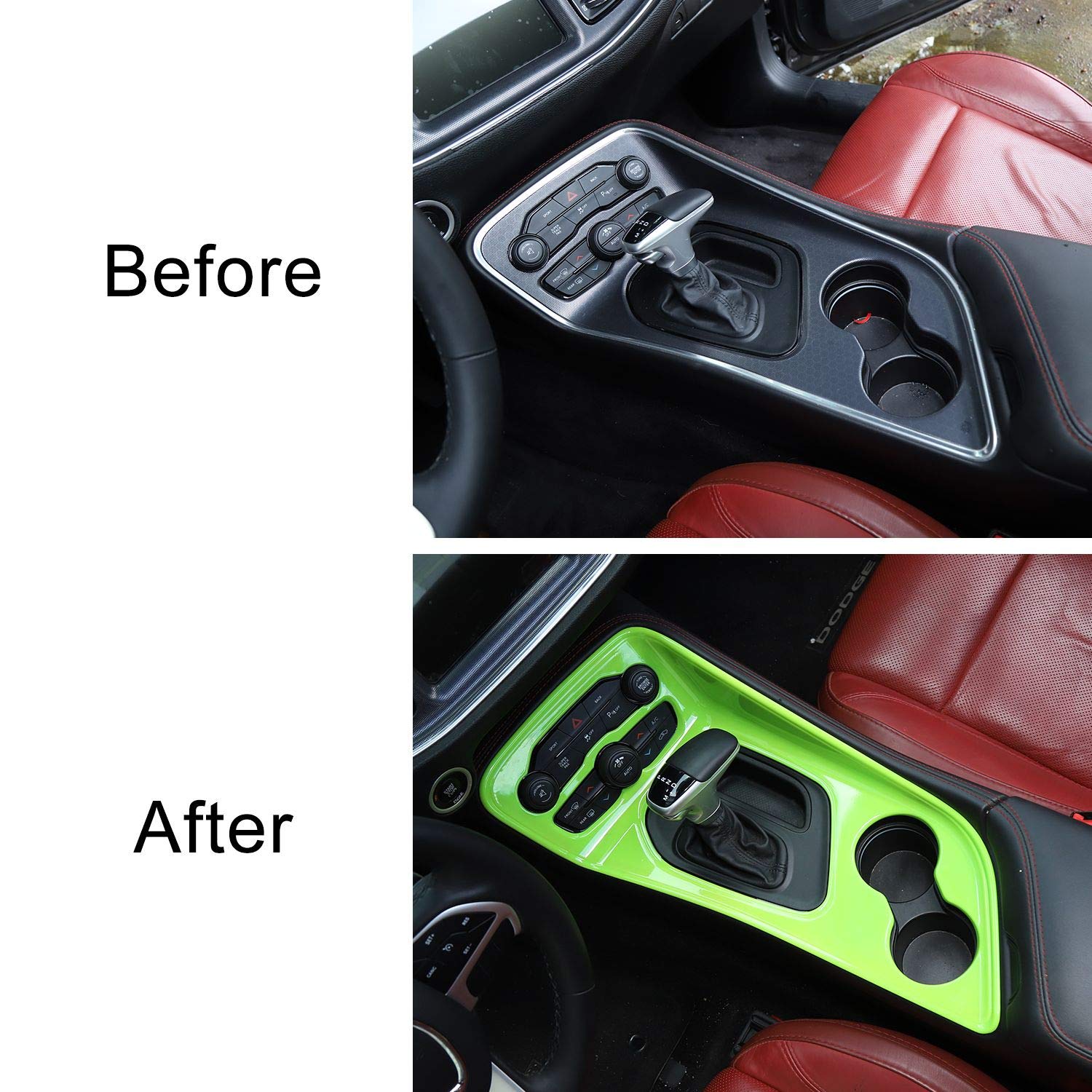 Voodonala Gear Shift Shifter Panel Shift Lever Panel Transmission Gear Selector Gearstick Panel Cover Trim Fit For 2015-2024 Dod