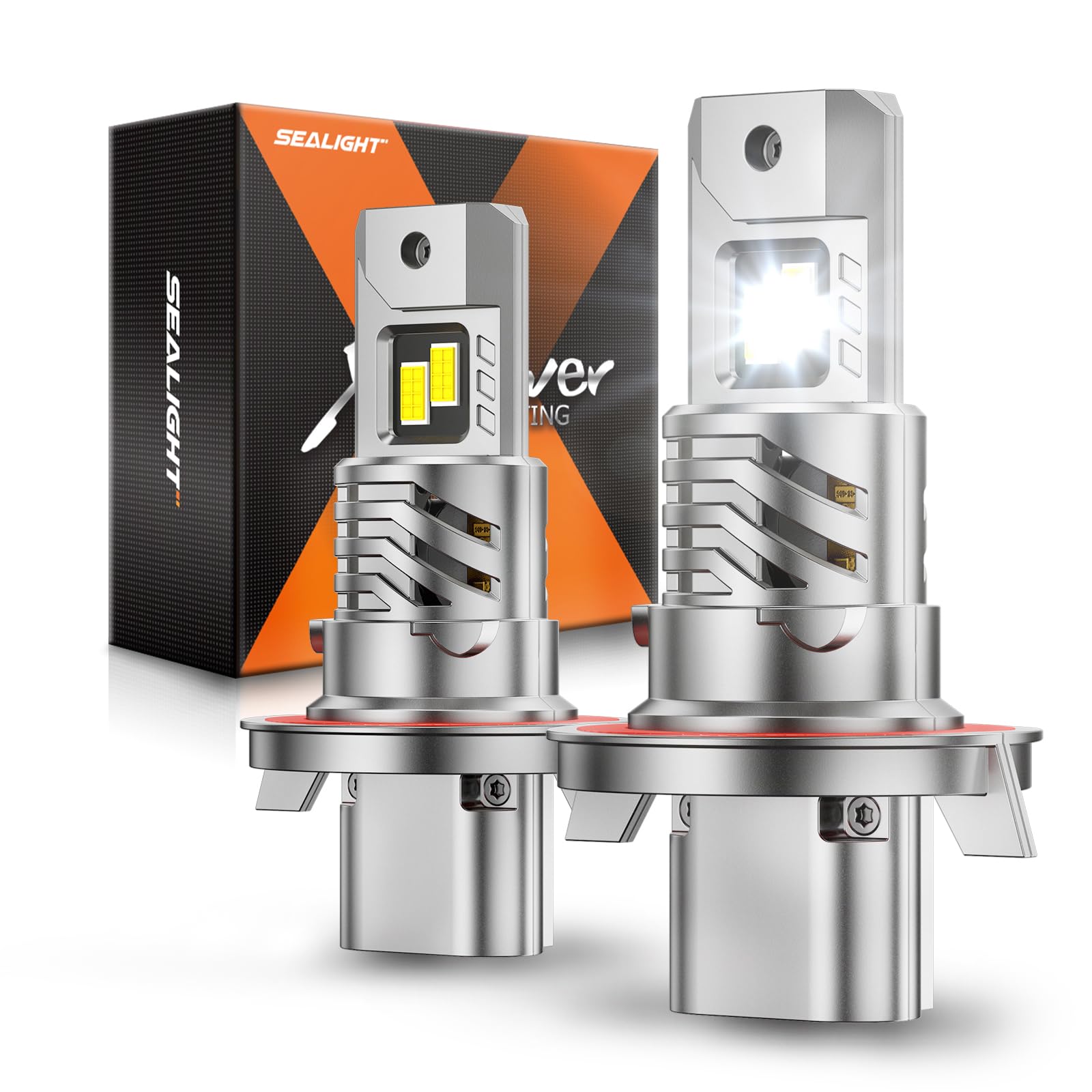 Sealight H13 Bulbs, 30000Lm 8X Brightness H13 Fog Lights, 6500K Cool White Bulbs With 15000Rpm Fan, Plug And Play, Ip68 Waterpro