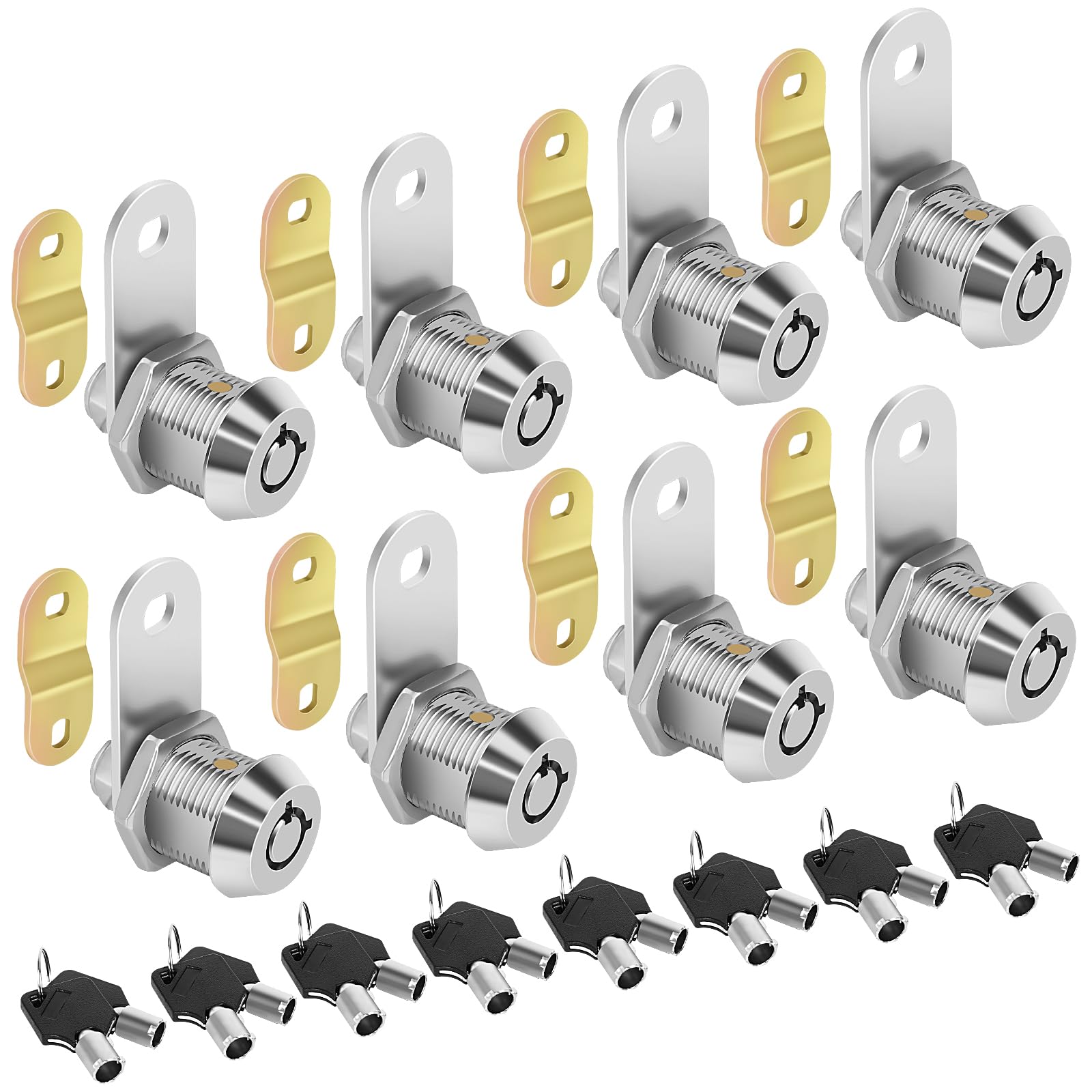 Sartatue Cam Locks RV Storage Lock Keyed Alike,5/8 Cylinder Fits on 3/8 Max Door Thickness, RV Compartment, Camper, Trailer, Ven