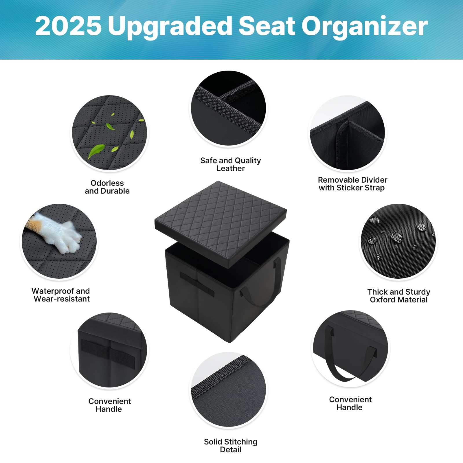 Mixsuper Liner Car Seat Organizer For Chevrolet Suburban 2021-2025, Console Organizer Backseat Box For Chevy Suburban, Dog Toy B