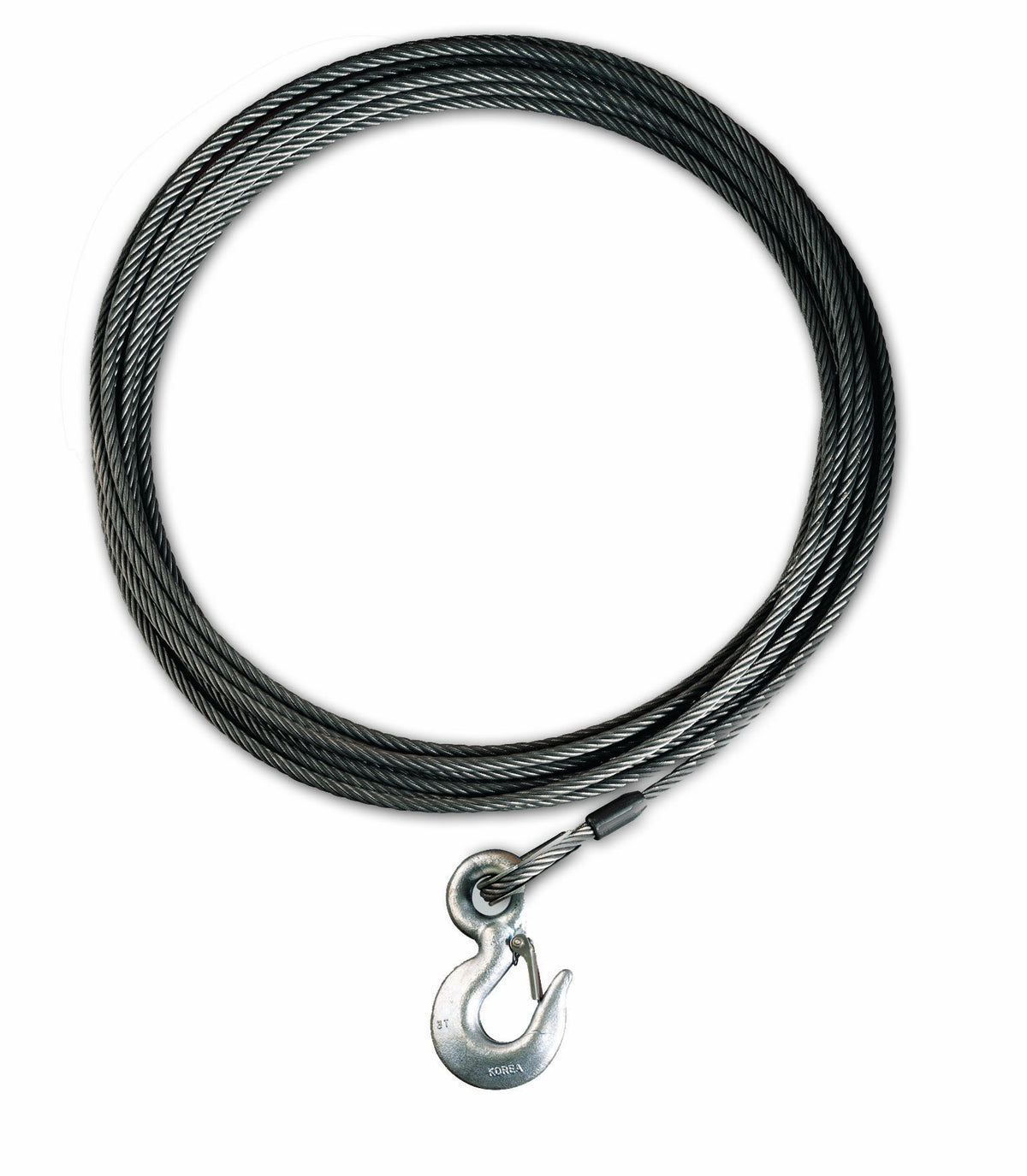 Warn 23678 Winch Accessory: Industrial Grade Steel Cable Wire Rope With Hook, 7/16 Diameter X 100' Length, 20,400 Lb Capacity