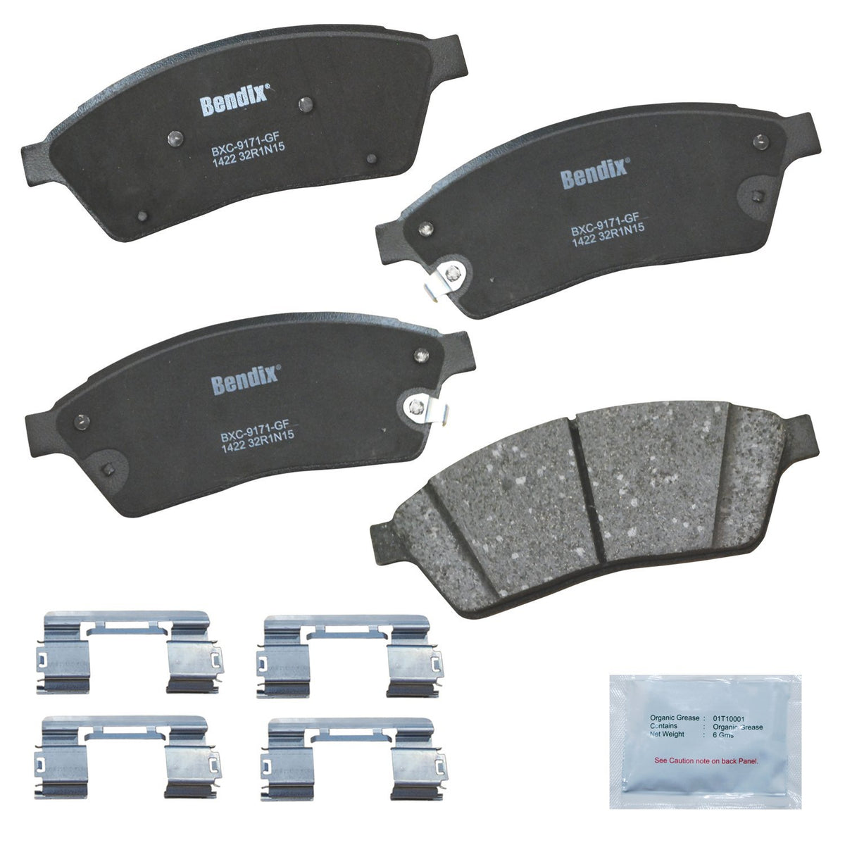 Bendix Priority1 Cfc1422 Ceramic Front Brake Pads For Cadillac Srx 2016-2010, Saab 9-4X 2011