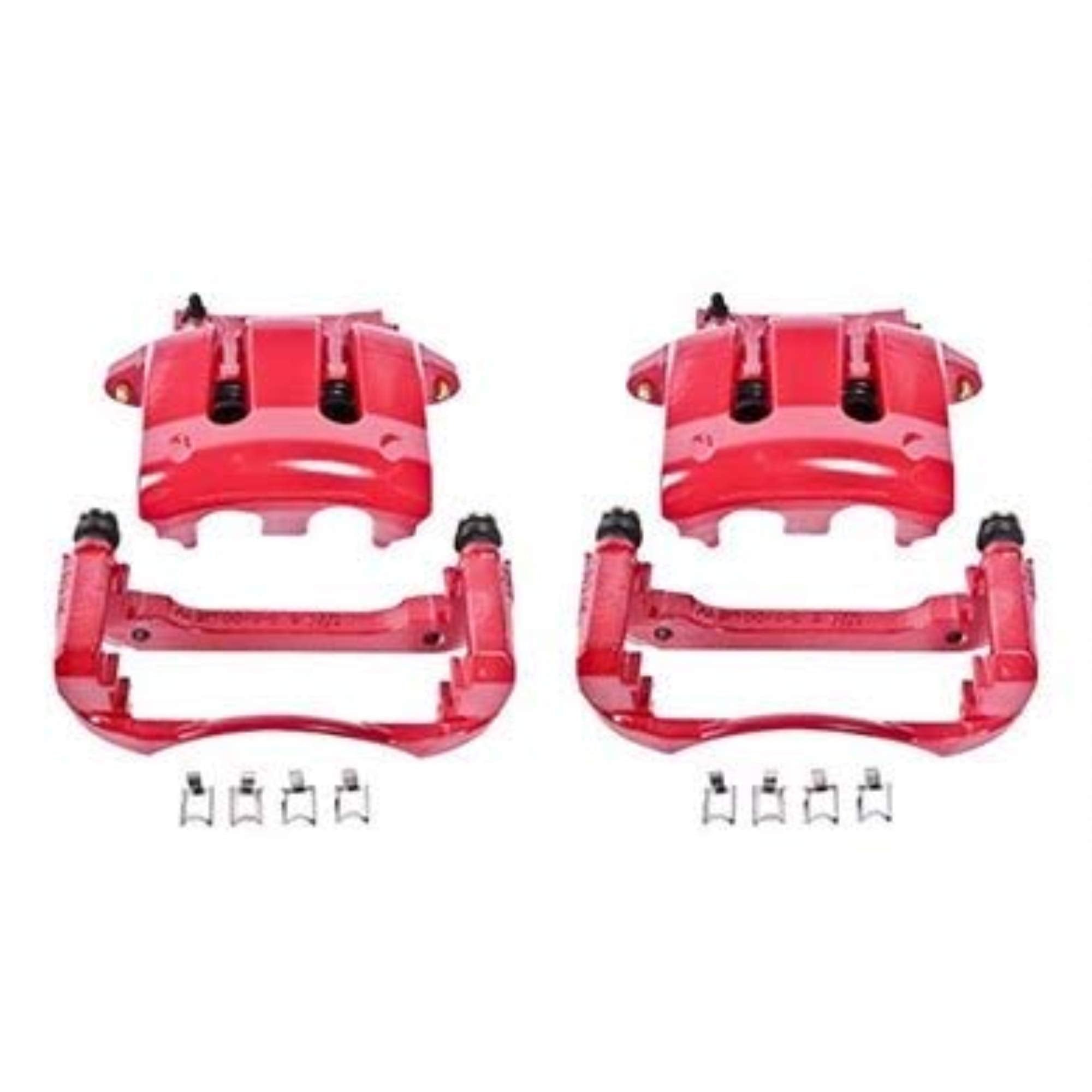 Power Stop S4836 Rear Pair Red Powder Coated Calipers For 2007-2009 Chrysler Aspen | 2003-2009 Dodge Durango | 2002-2018 Ram 150