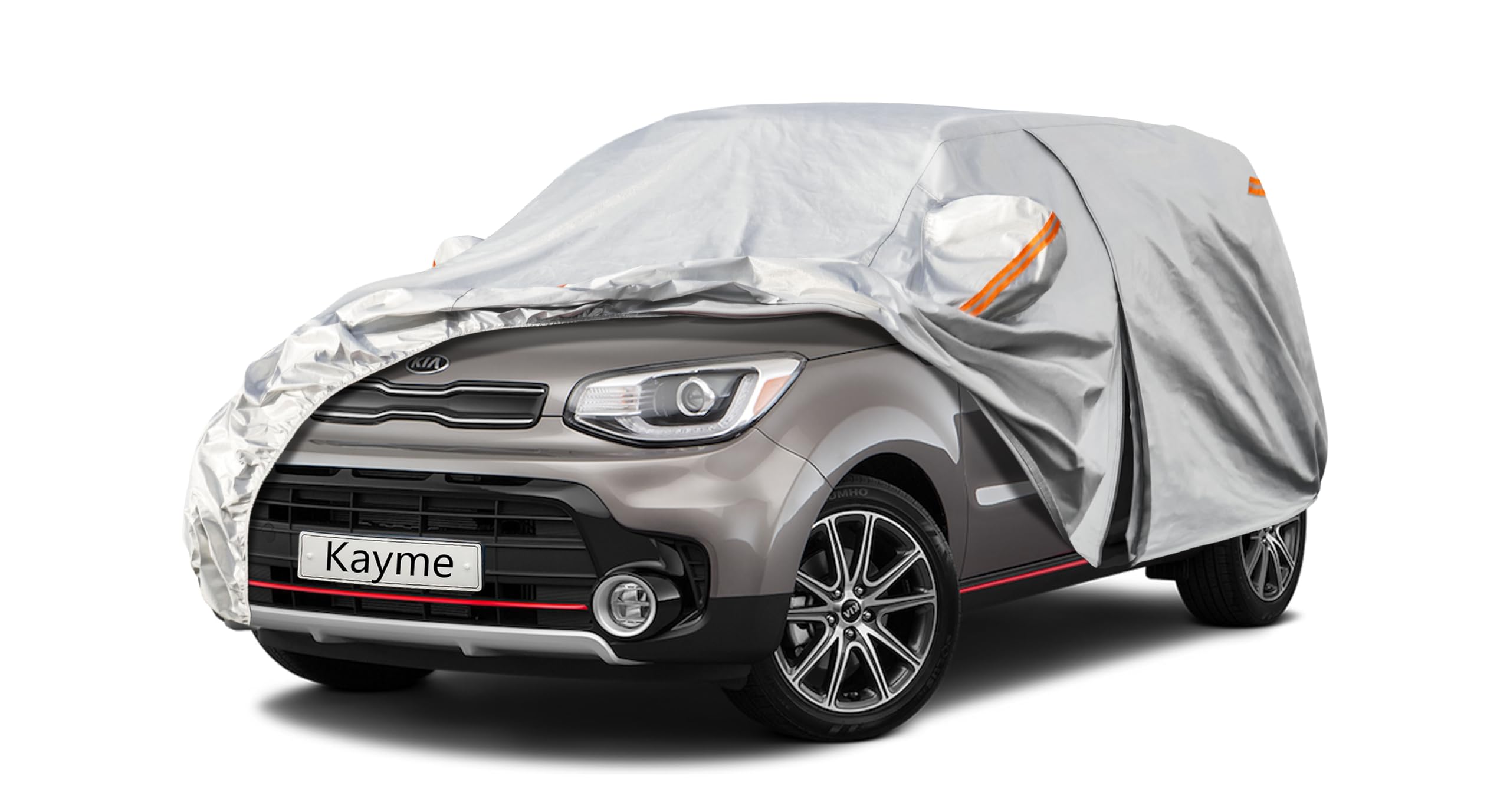 Kayme 6 Layers Suv Car Cover Custom Fit For Kia Soul (2009-2024) Waterproof All Weather For Automobiles, Outdoor Full Cover Rain