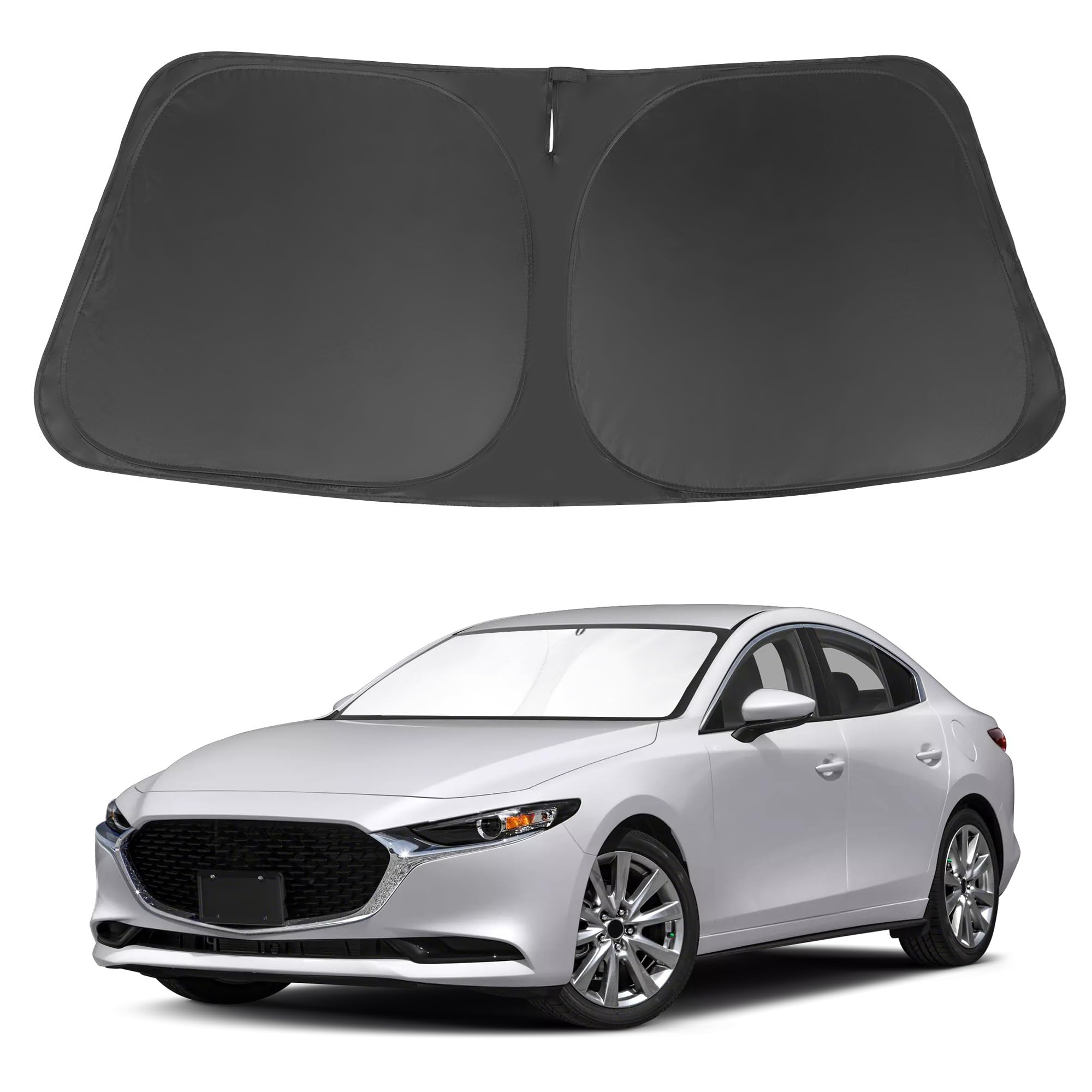 Windshield Sun Shade Fit For 2019-2024 2025 Mazda 3 Accessories Mazda3 Hatchback/Sedan Window Shade Cover Foldable Sunshade Shie