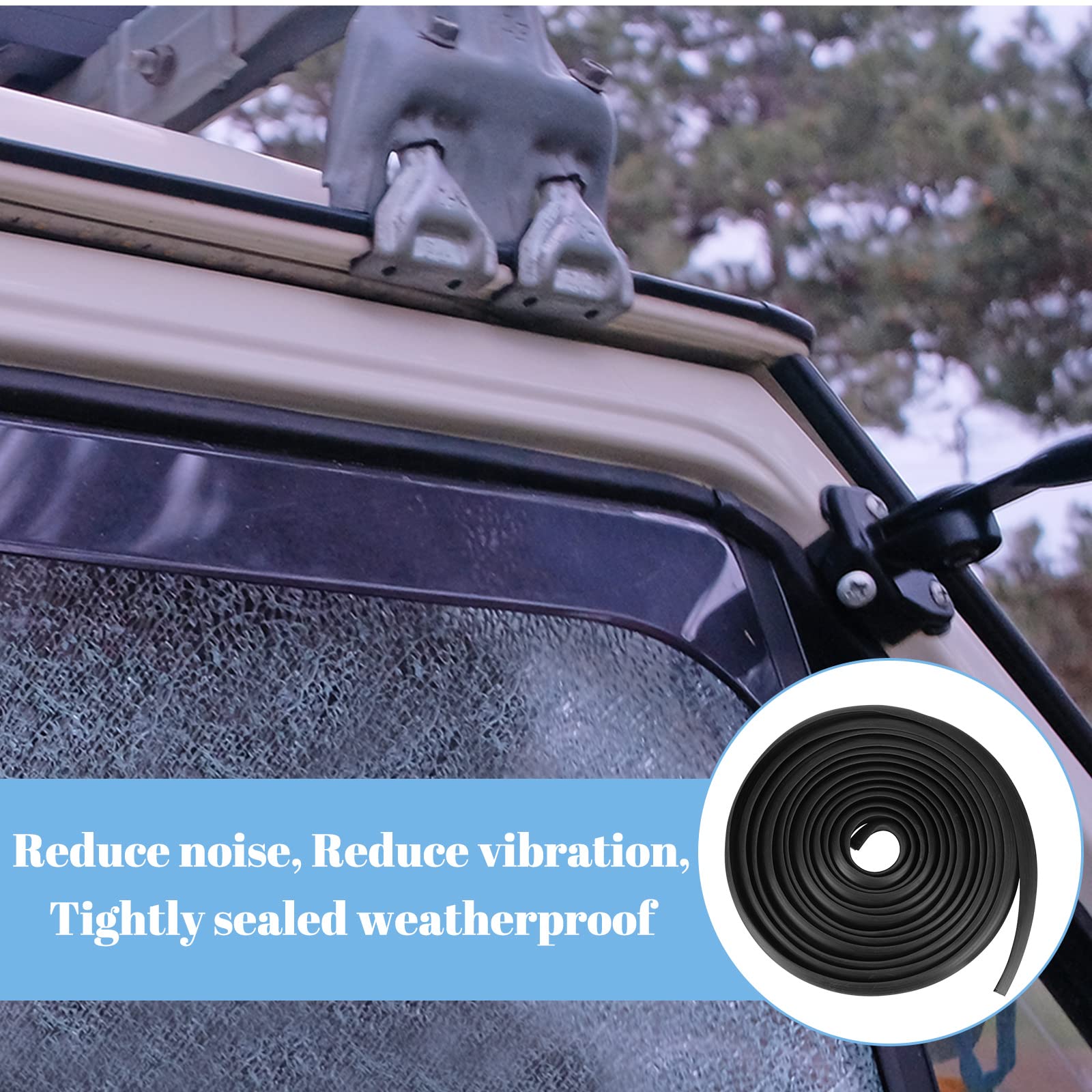 Kingdder Rv Window Seal Kit 1/2'' X 1/4'' Weather Stripping Rv Rubber Stationary Window Edge Seal Window Locking Gasket, Seal St