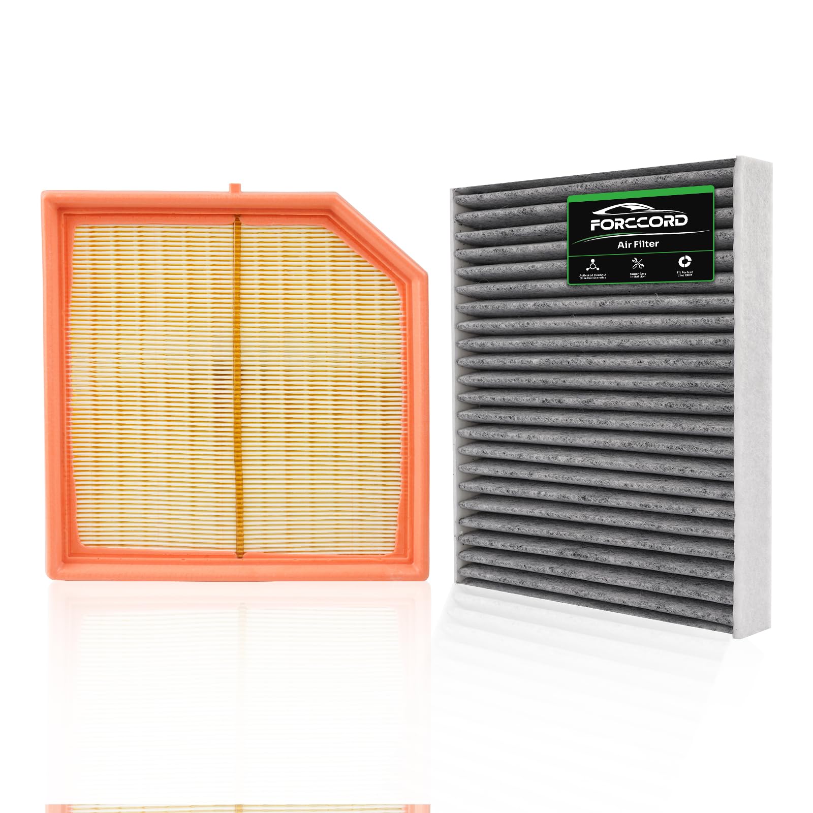 Forccord Cabin & Engine Air Filter Kit Fits For 2019-2025 Volvo Xc40 2.0L Activated Carbon Cabin Filter Replacement 31497285 314