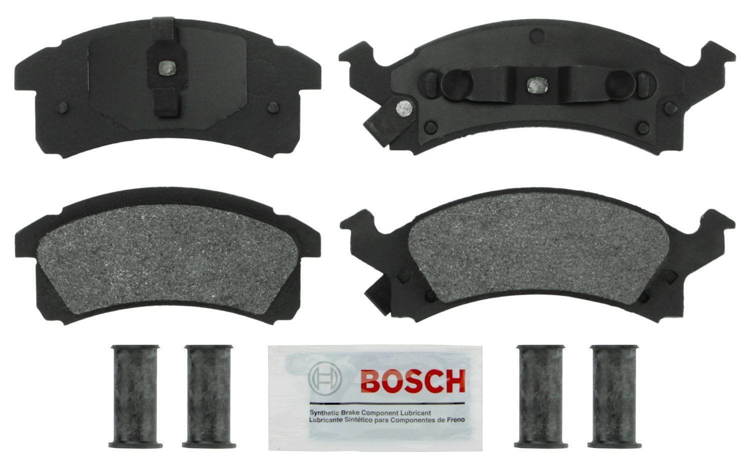 BOSCH BE506H Blue Ceramic Disc Brake Pad Set With Hardware - Compatible With Select Buick Skylark; Chevrolet Beretta, Cavalier, 