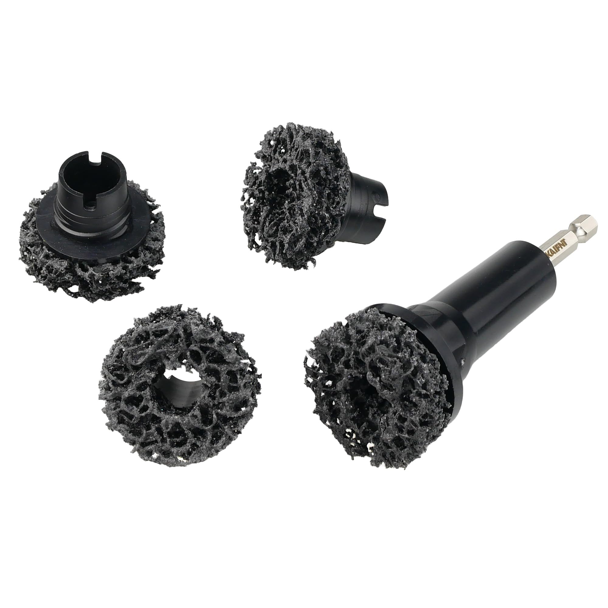 Kaifnt K233 Wheel Hub Resurfacing Kit, Brake Surface And Stud Cleaner, 1/2-Inch Drive, 4 Pads