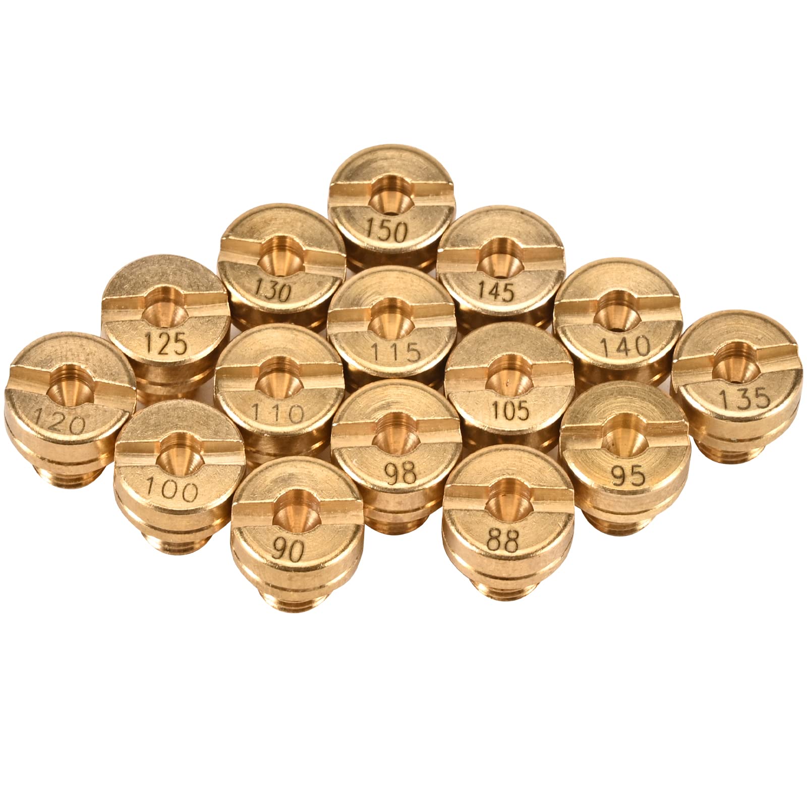 Trkimal Main Jet Kit Replace For Carburetor Mikuni Vm22 Vm24 Vm26 125Cc 150Cc 200Cc 250Cc Dirt Bike Pit Bike Atv 15 Pack 88 90 95 98 100 105 110 115 120 125 130 135 140 145 150