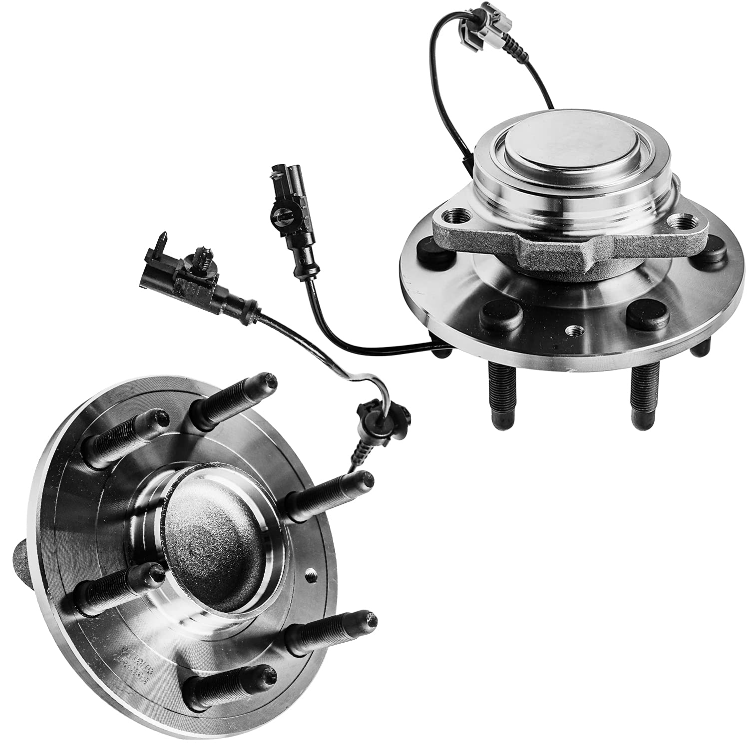 Detroit Axle - 2Wd Front Wheel Bearing Hubs For 2007-2013 Gmc Chevy Avalanche Silverado Sierra 1500, 2007-2014 Yukon Tahoe Cadil