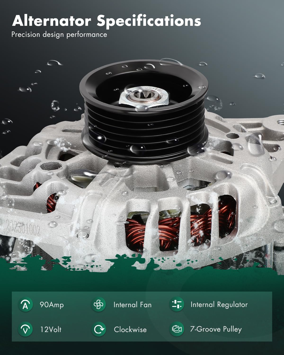 SCITOO Alternator Replacement for Kia Soul L4 10-11, for Kia Auto and Light Truck SOUL 2010 1.6L, for Kia Auto and Light Truck S