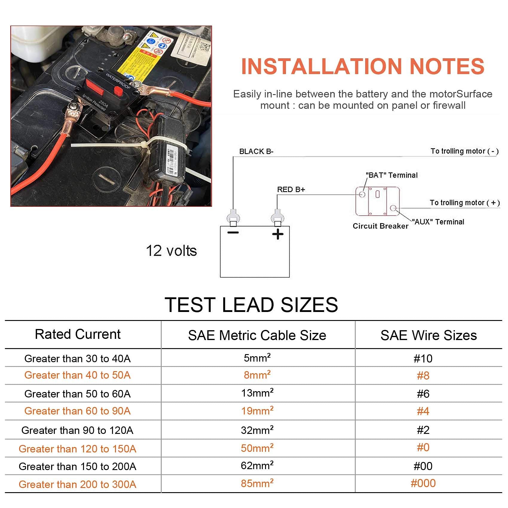 Erayco 100 Amp Circuit Breaker With Manual Reset For Car Marine Trolling Motors Boat Atv Manual Power Protect For Audio System F
