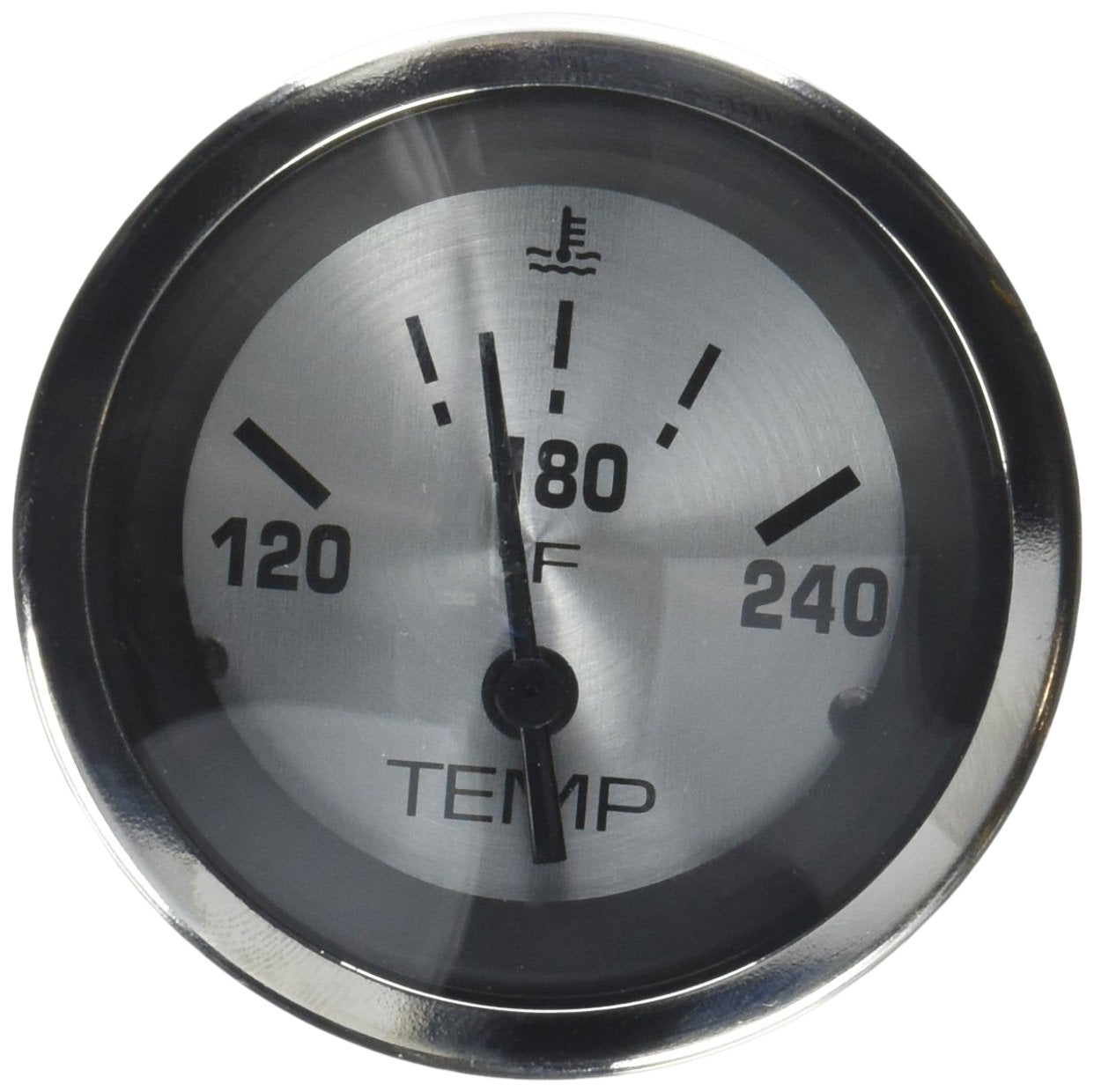 Sierra International 63480P Sterling Scratch Resistant Water Temperature Gauge, 2