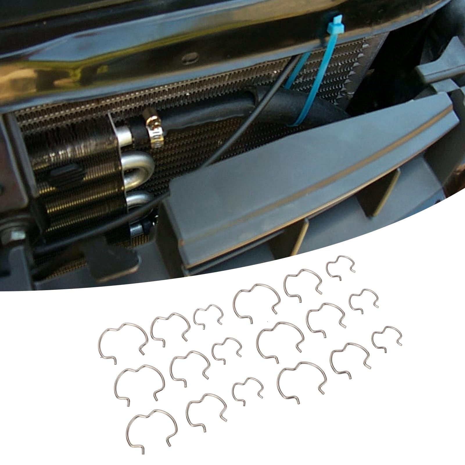 18Pcs Transmission Cooler Line Clips 800 801 For Secure Fitting, Universal 3/8', 1/2', 5/8' Metal Quick Connector Clips, Easy Installation, Durable & Erosion-Resistant