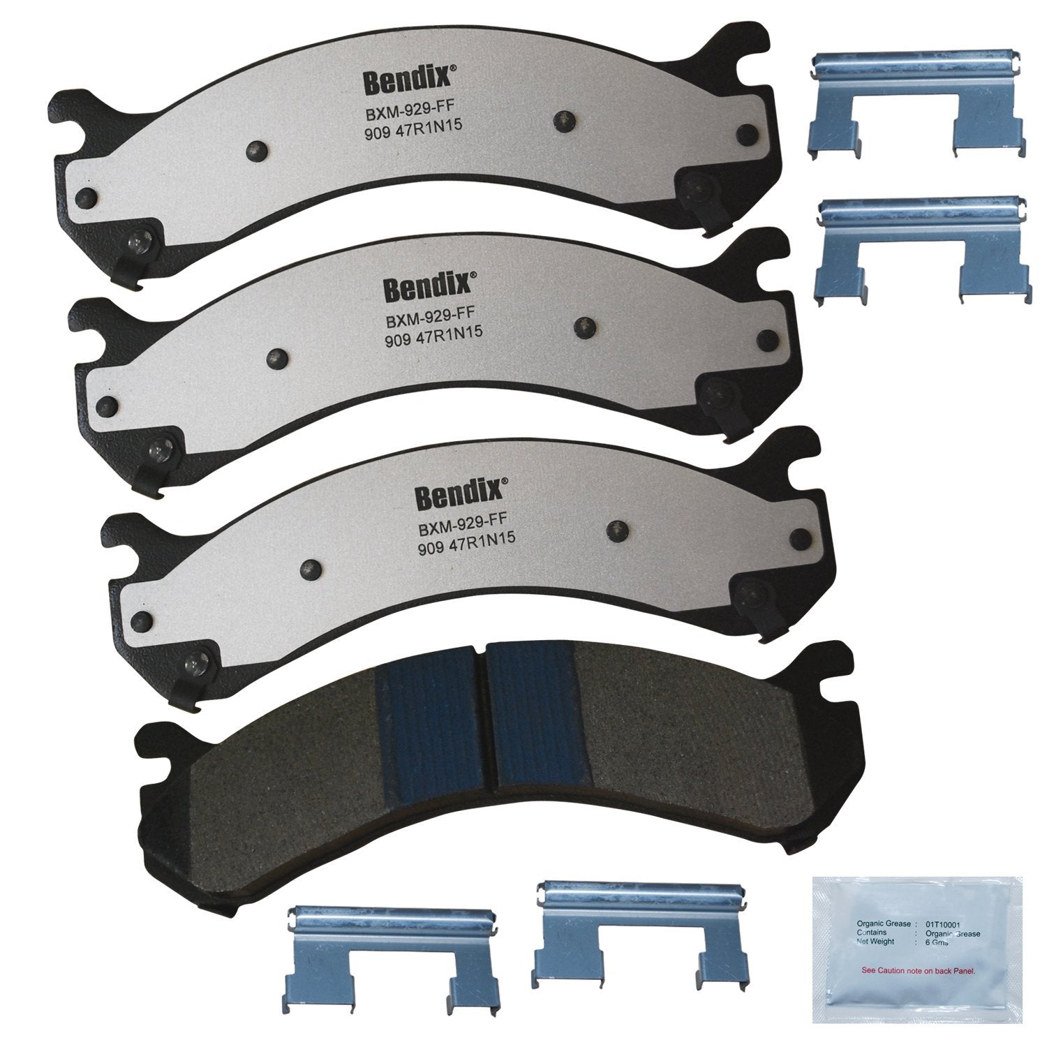 Bendix Fleet Metlok Mkd909Fm Semi-Metallic Rear Brake Pads For Select Models Chevrolet Silverado 2500, 3500, 3500 Classic, Hd, G