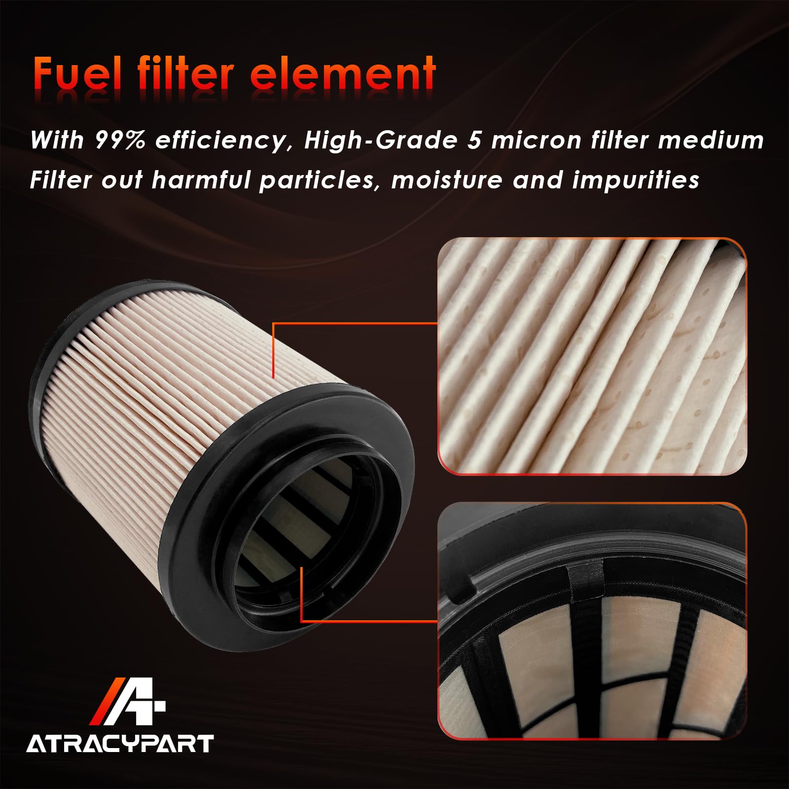 ATRACYPART Diesel Fuel & Oil Filter Set for 2011-2016 Ford 6.7 Powerstroke V8, Replaces BC3Z-9N184-B & BC3Z
