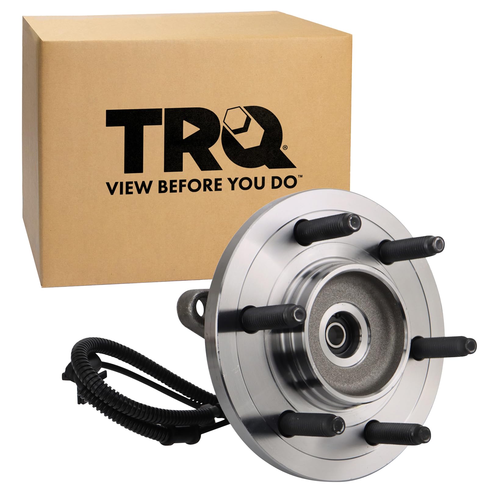 Trq Front Passenger Side Wheel Bearing & Hub Assembly With Abs Sensor Compatible With 2011-2014 Ford Expedition 2010-2014 F-150