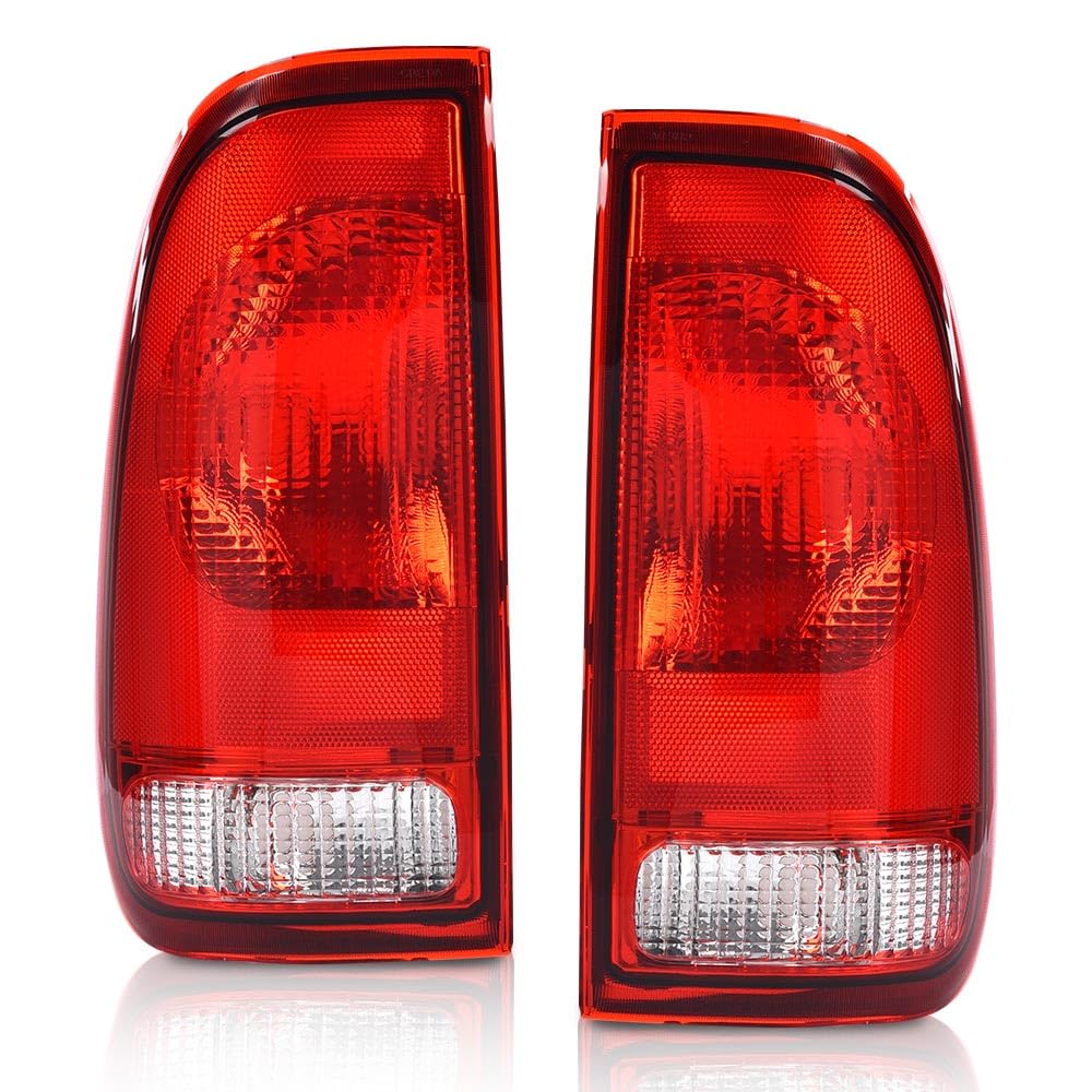 Pit66 Tail Lights Rear Light Lamp Assembly Compatible With Ford F150 Stepside 1997-2004/Fit F250 1997-1999/Fit F250 F350 F450 F5