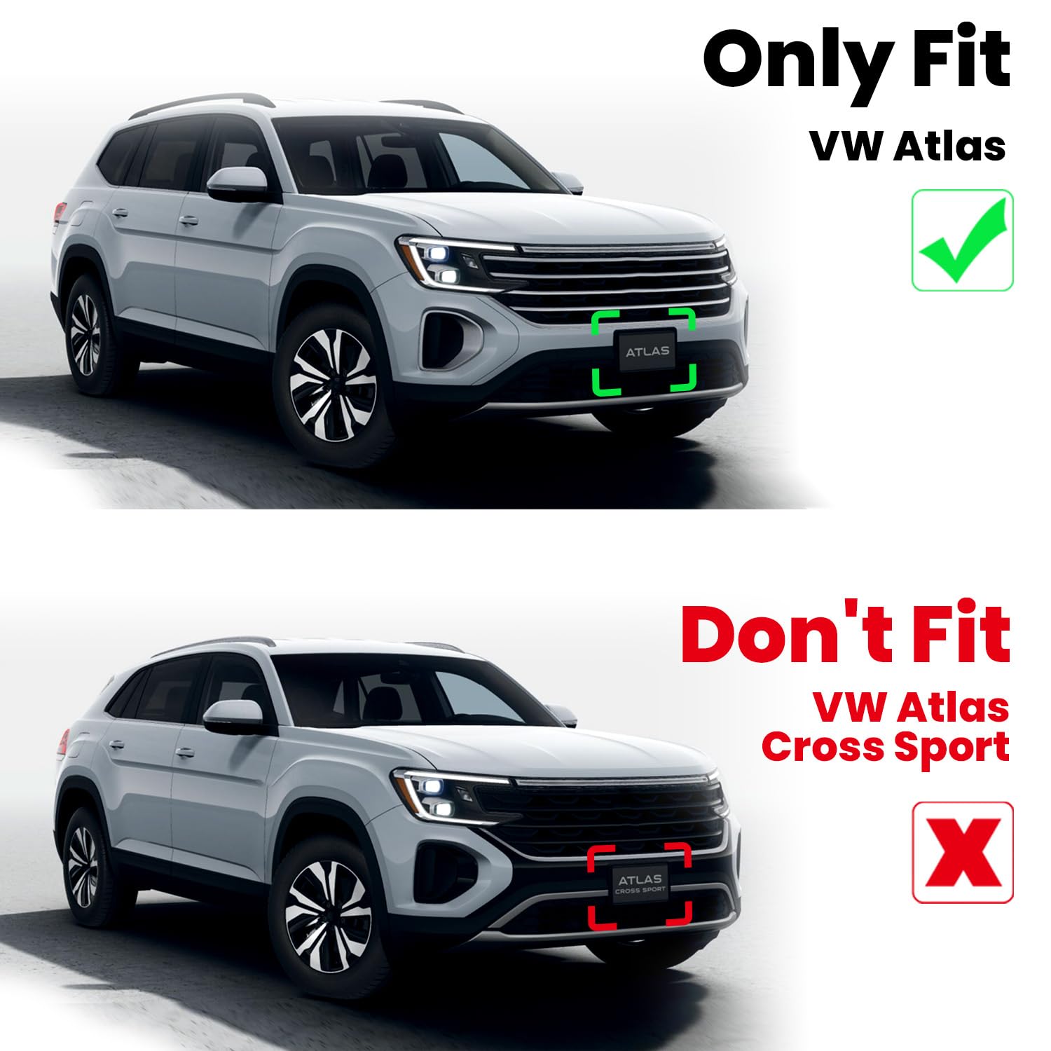 Lasfit Floor Mats & Backrest Mats & Cargo Mats For Volkswagen Vw Atlas 2020-2025 (Only For 7 Passenger Bench Seating), All Weath