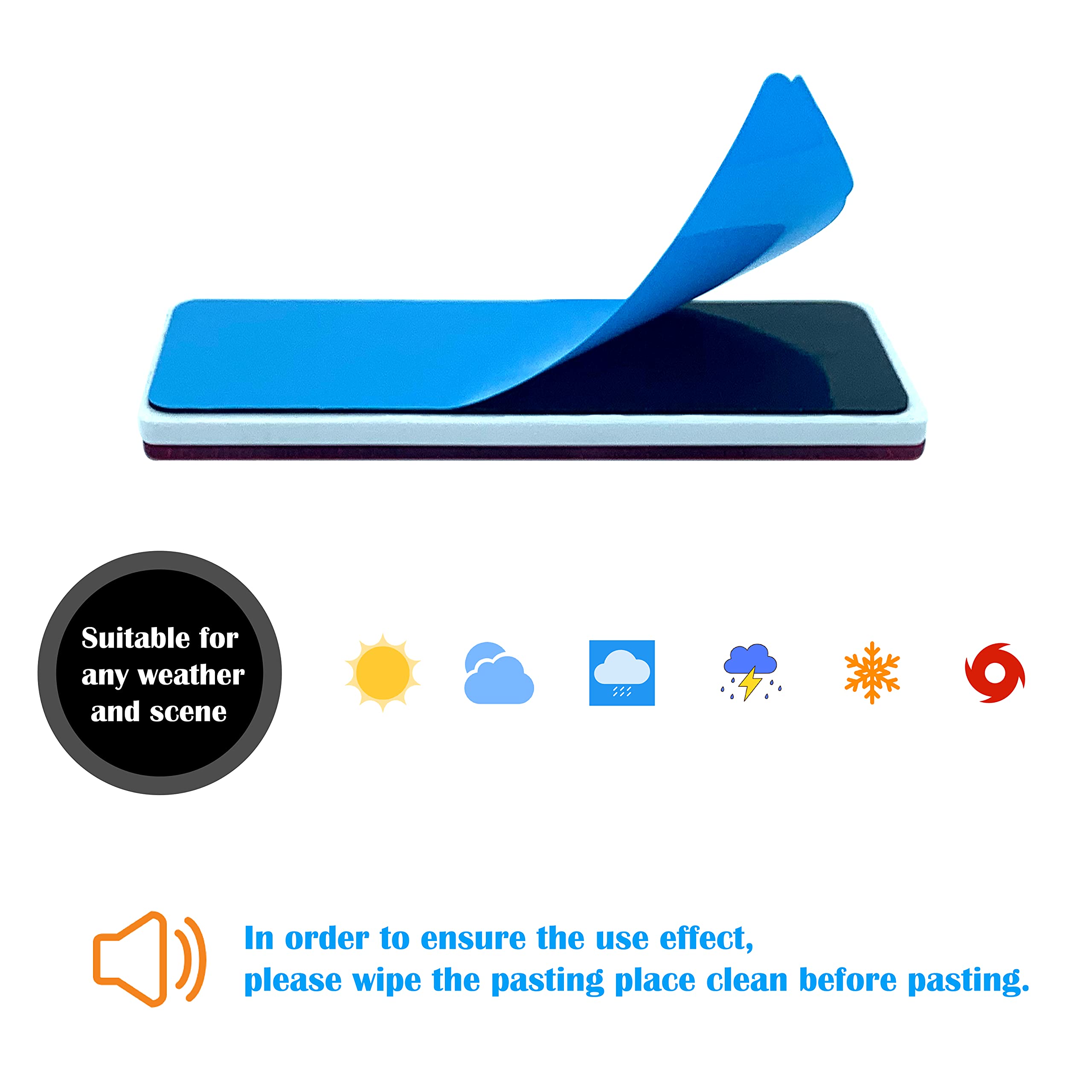 Welnent 4A / Gb23254 / Ccc 2Pcs Rectangle Reflector Self Adhesive Stick On Trailer Driveway Mailbox (Red, Self-Adhesive)