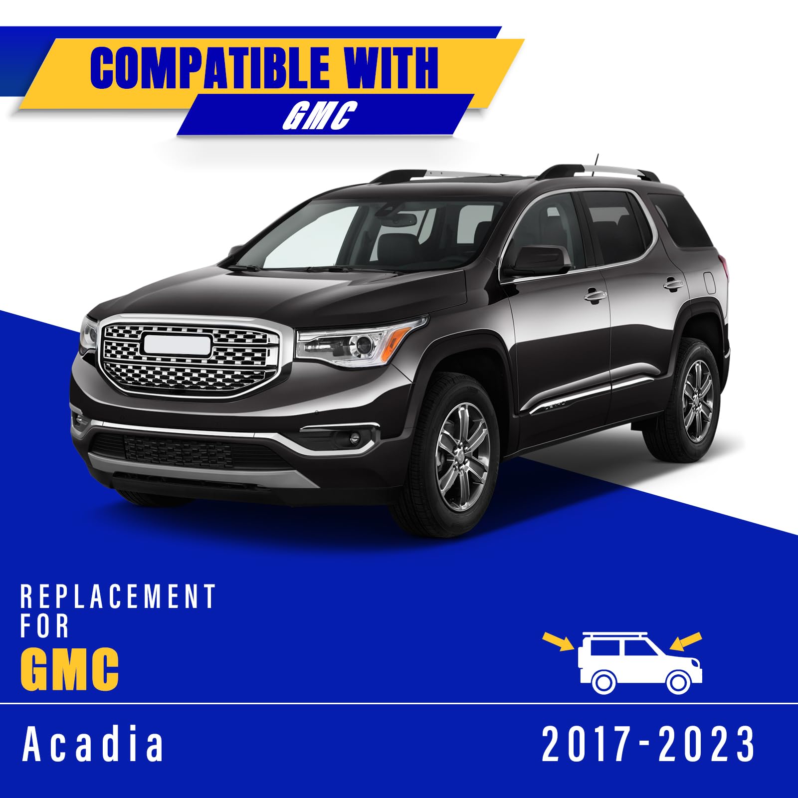 3 Wipers Replacement For 2017-2023 Gmc Acadia, Windshield Wiper Blades Original Equipment Replacement - 24''/20''/10'' (Set Of 3