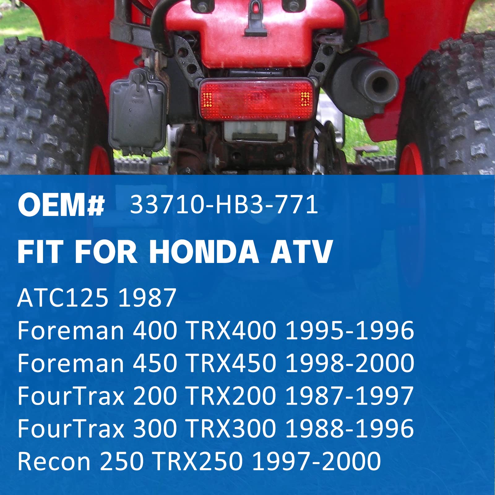 Taillight Lens For Honda Fourtrax 300 Foreman 400 1988-1996 Recon 250 Foreman 450 1997-2000 Fourtrax 200 1987-1997 Atc125 1987