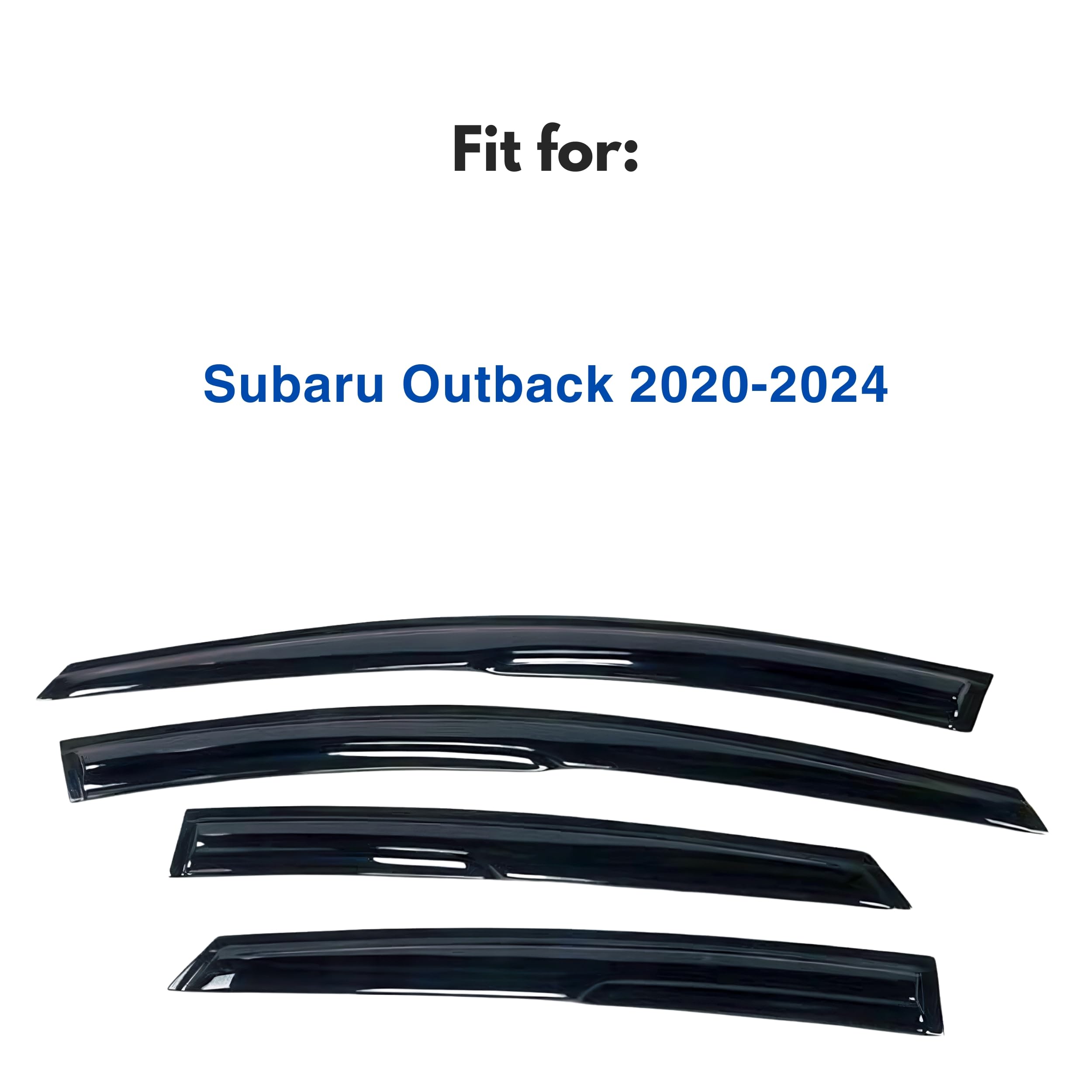 Ig Window Visor For Subaru Outback 2020-2024, Rain Guard Tape-On Extra Durable Sun Wind Side Vent Window Deflector Mugen Style,