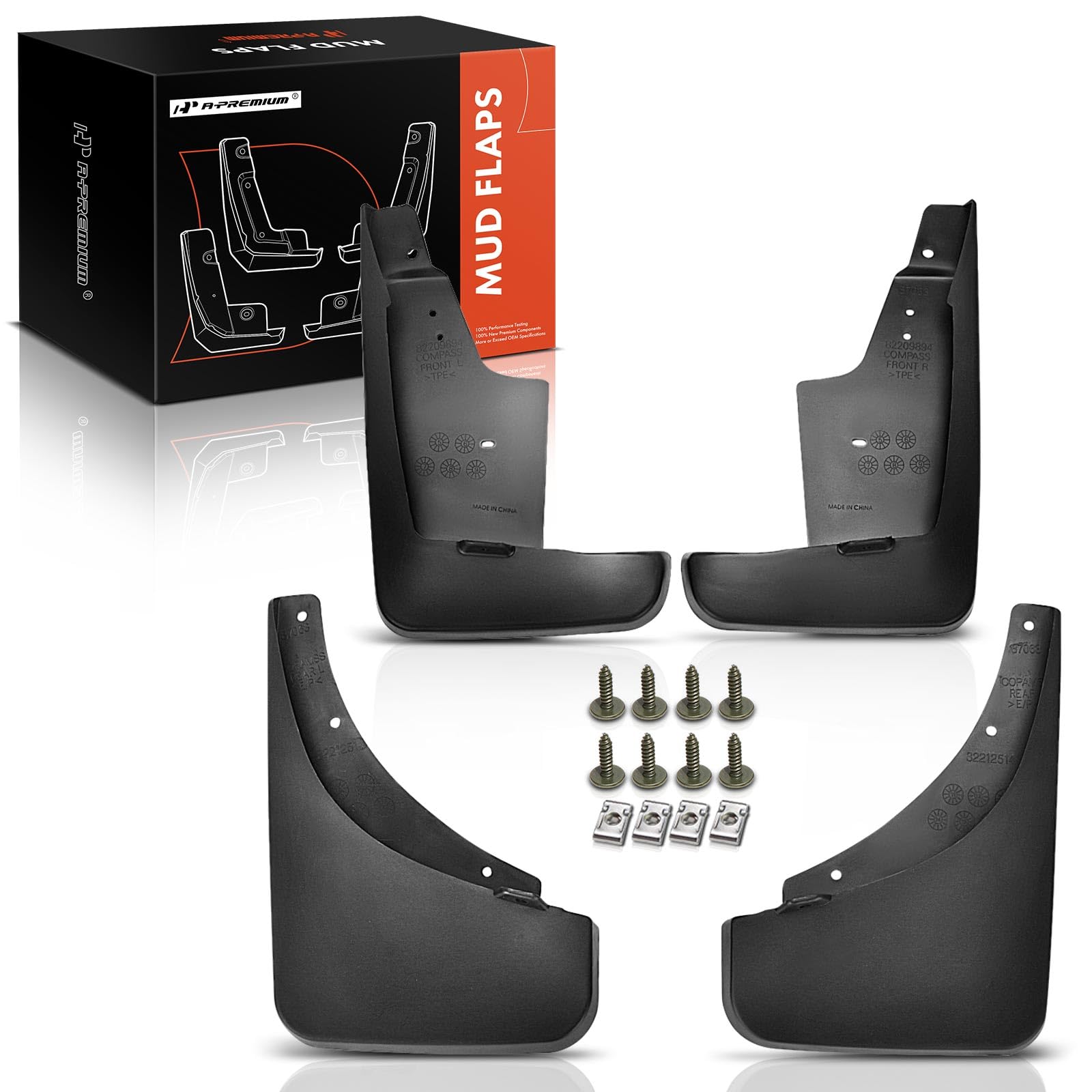 A-Premium Splash Guards Mud Flaps Mudflaps Replacement For Jeep Compass 2011-2016 Sport Utility Front And Rear 4-Pc