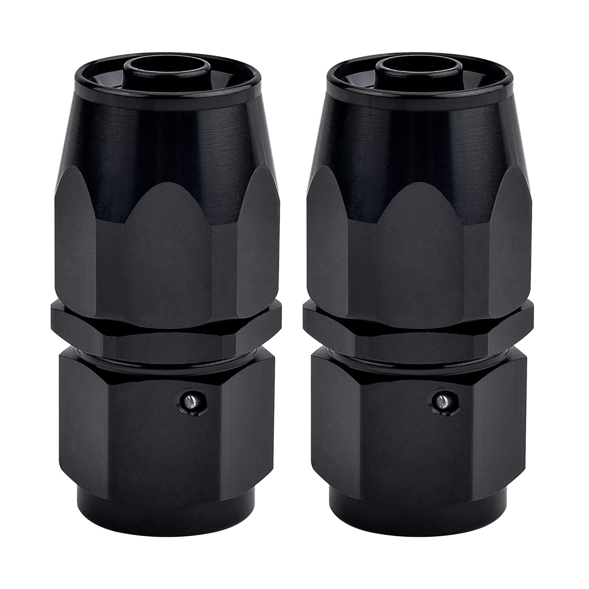 Evil Energy 4An Hose End Fitting Straight Swivel For Cpe Braided Hose Black 2Pcs