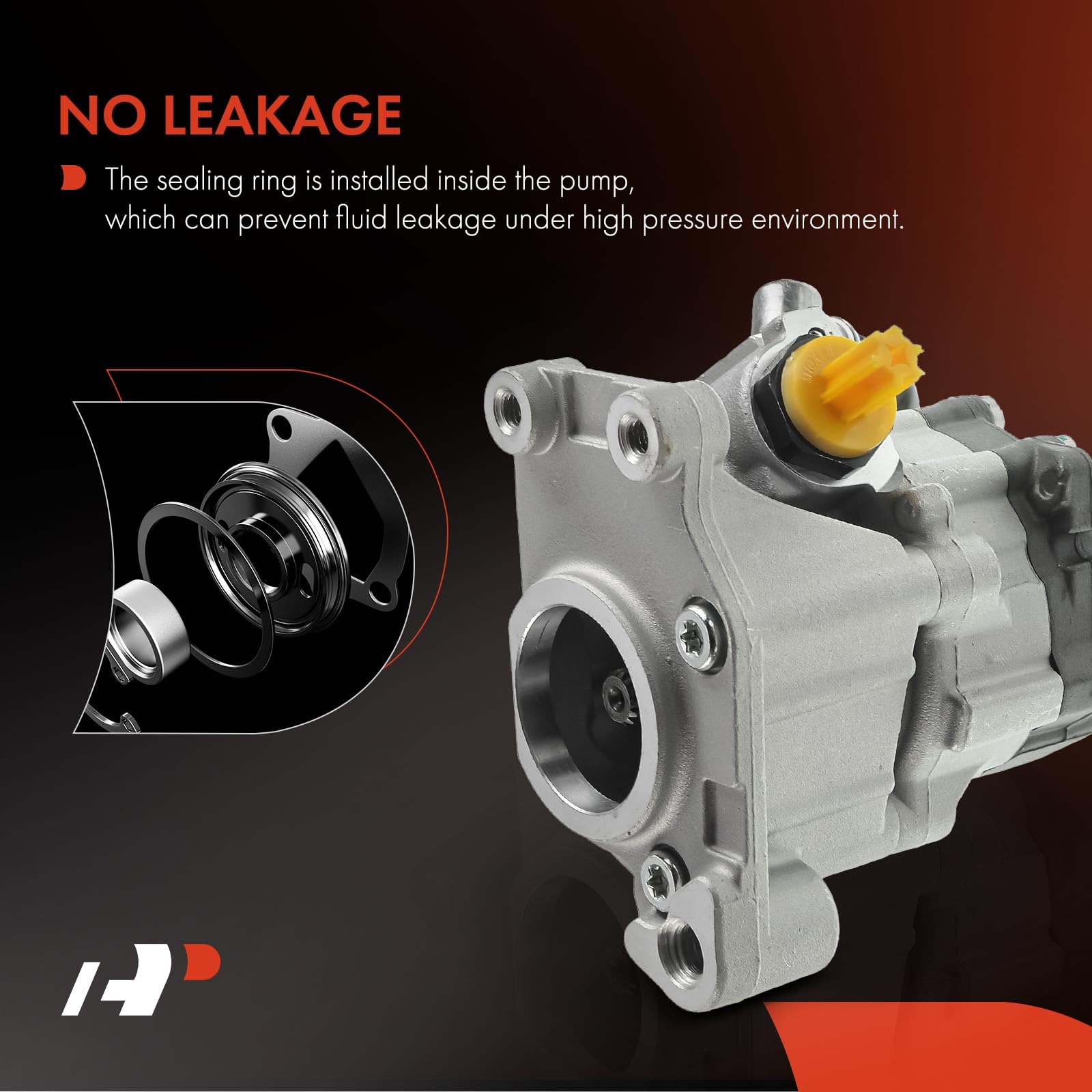 A-Premium Power Steering Pump Compatible with Audi S4 2004-2009, Allroad Quattro 2004-2005, V8 4.2L, Replace # 4Z7145156G, 4Z7145156E