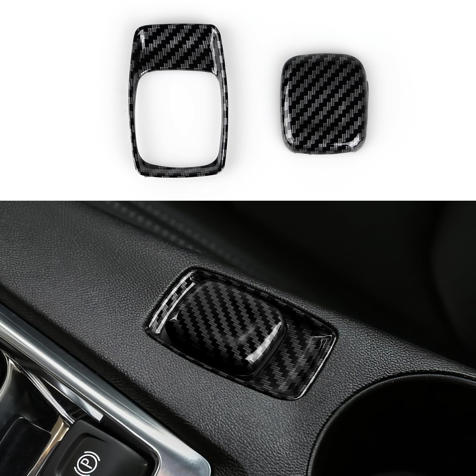 Car Cigarette Lighter Sticker ABS Carbon Fiber Decal Interior Trim Cover for Chevrolet Camaro ZL1 2016 2017 2018 2019 2020 2021 